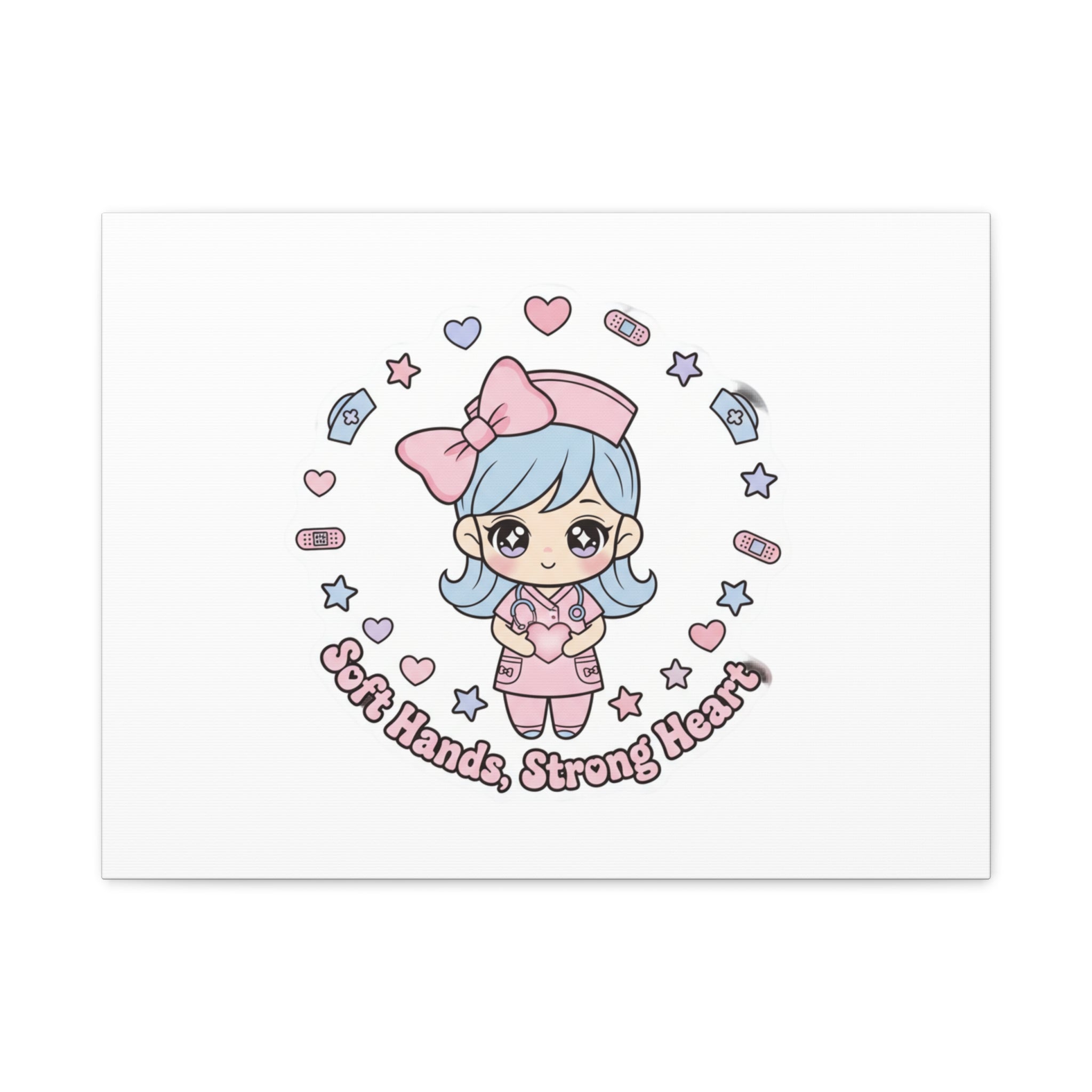 Cute Nurse Kawaii Graphic Canvas | Pastel Coquette Medical Art