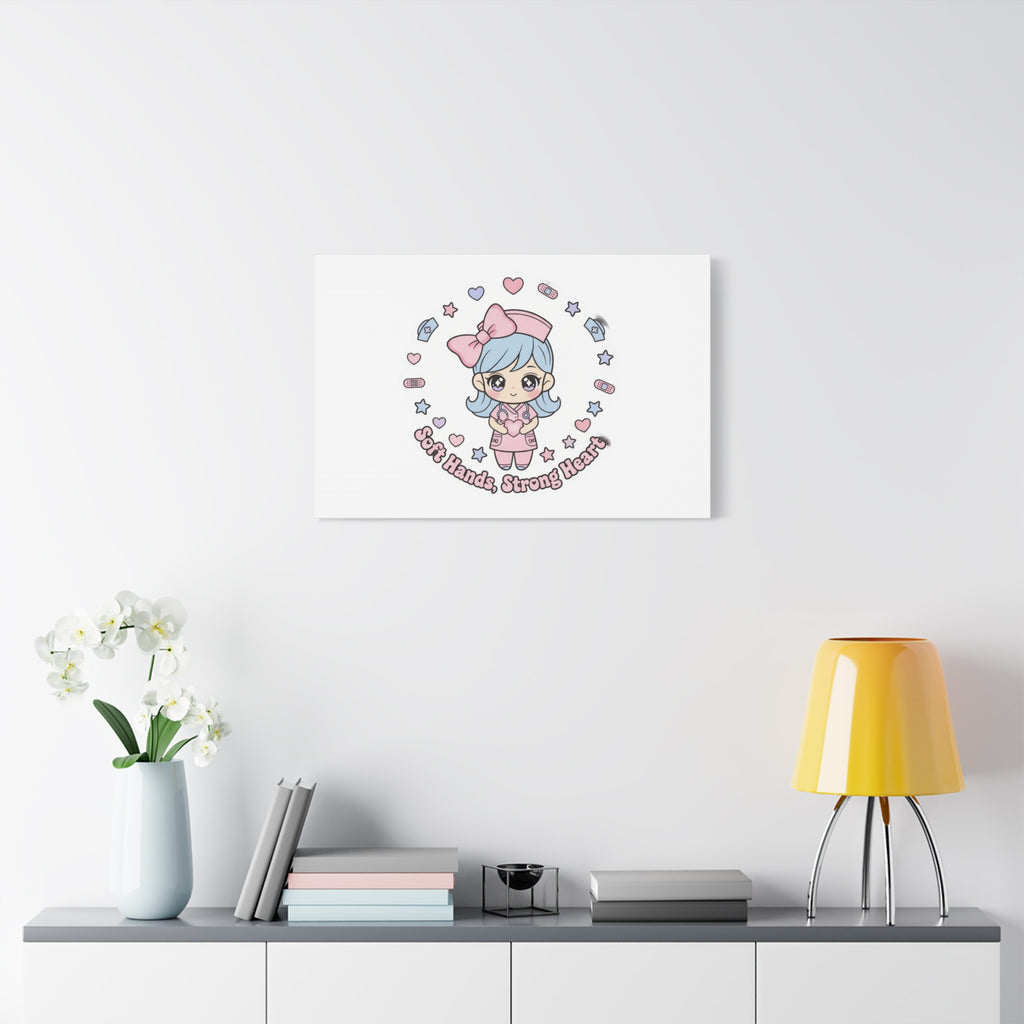 Cute Nurse Kawaii Graphic Canvas | Pastel Coquette Medical Art