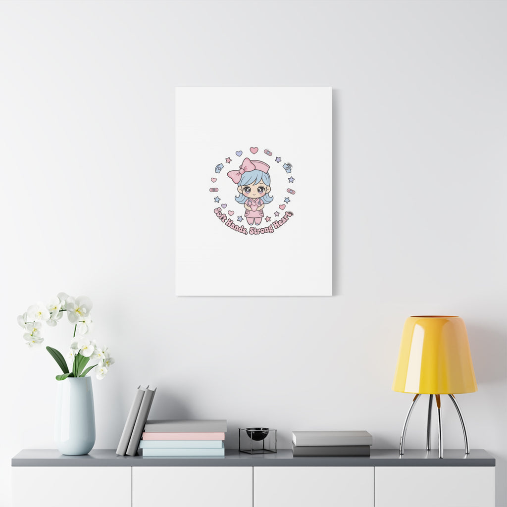 Cute Nurse Kawaii Graphic Canvas | Pastel Coquette Medical Art