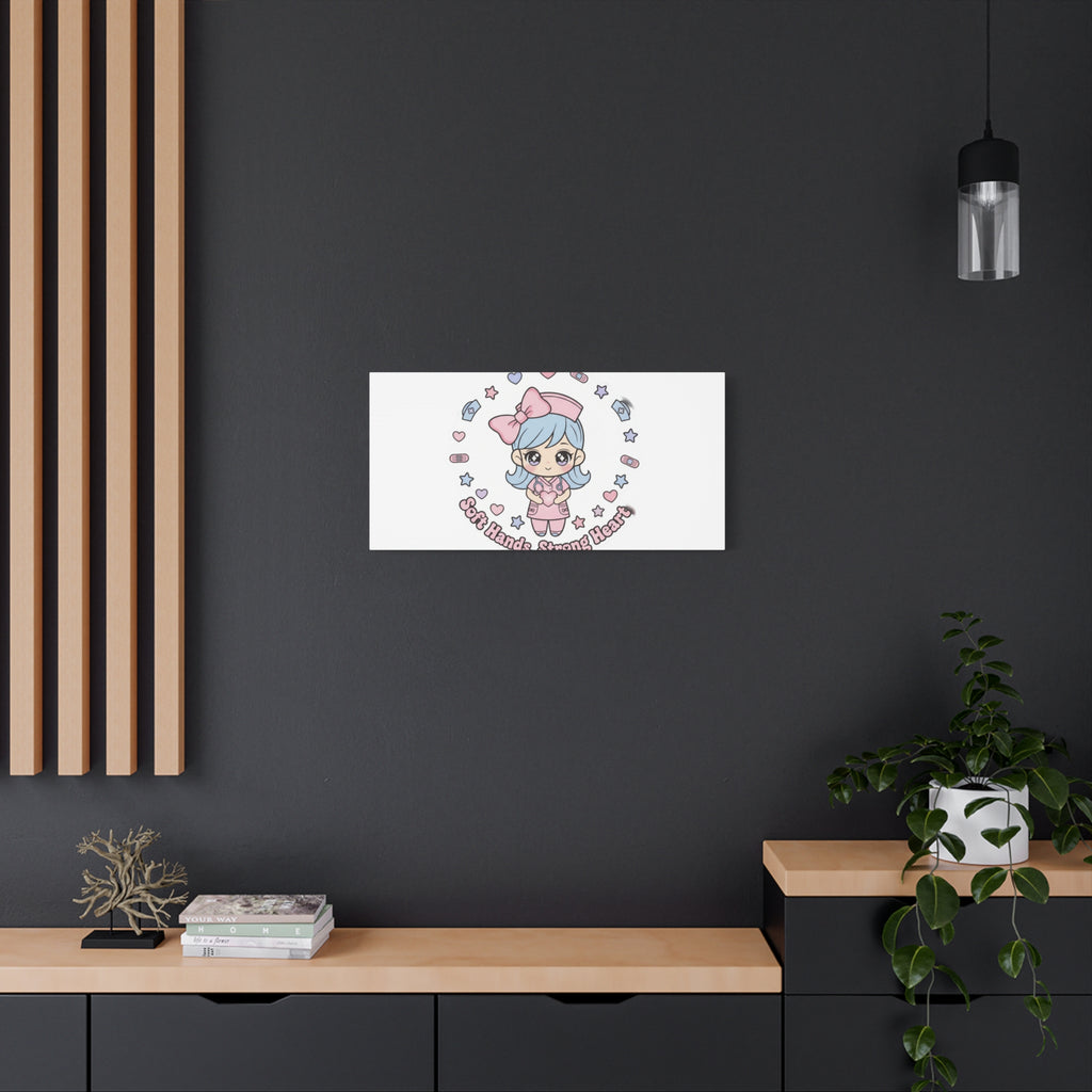 Cute Nurse Kawaii Graphic Canvas | Pastel Coquette Medical Art