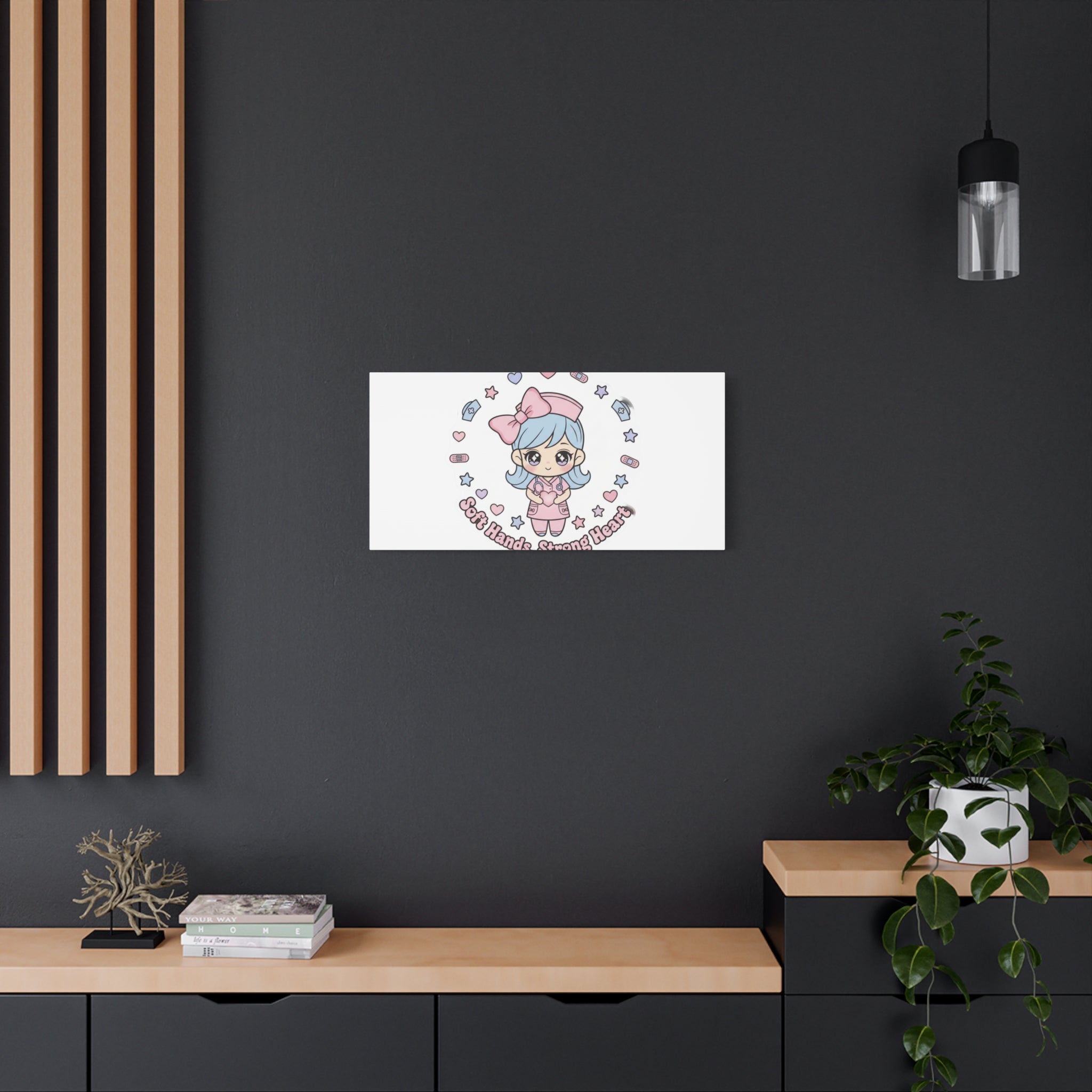 Cute Nurse Kawaii Graphic Canvas | Pastel Coquette Medical Art