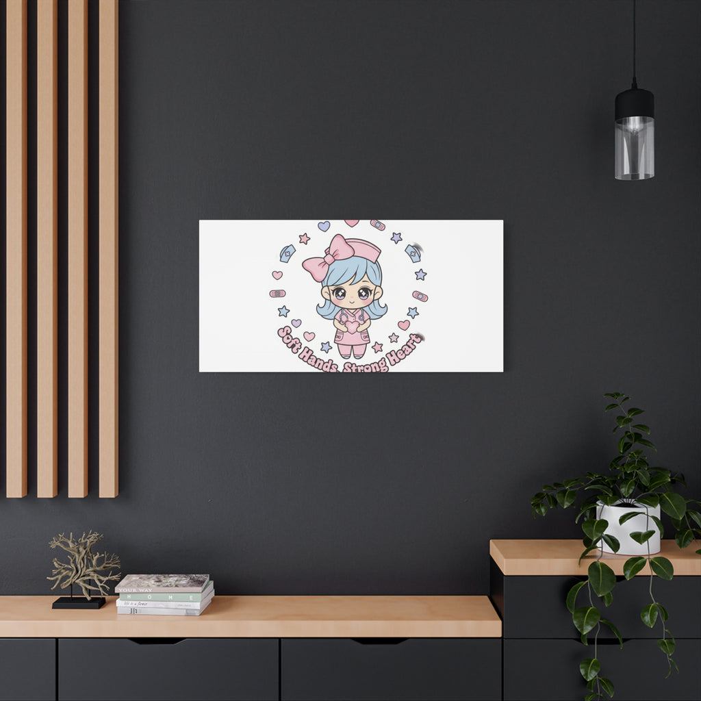 Cute Nurse Kawaii Graphic Canvas | Pastel Coquette Medical Art