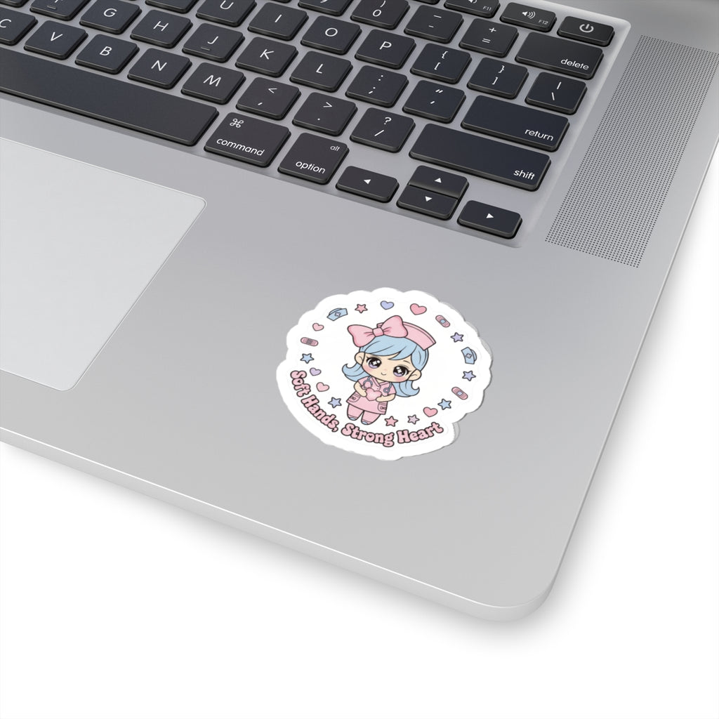 Cute Nurse Kawaii Sticker | Pastel Coquette Medical, Soft Hands Strong Heart