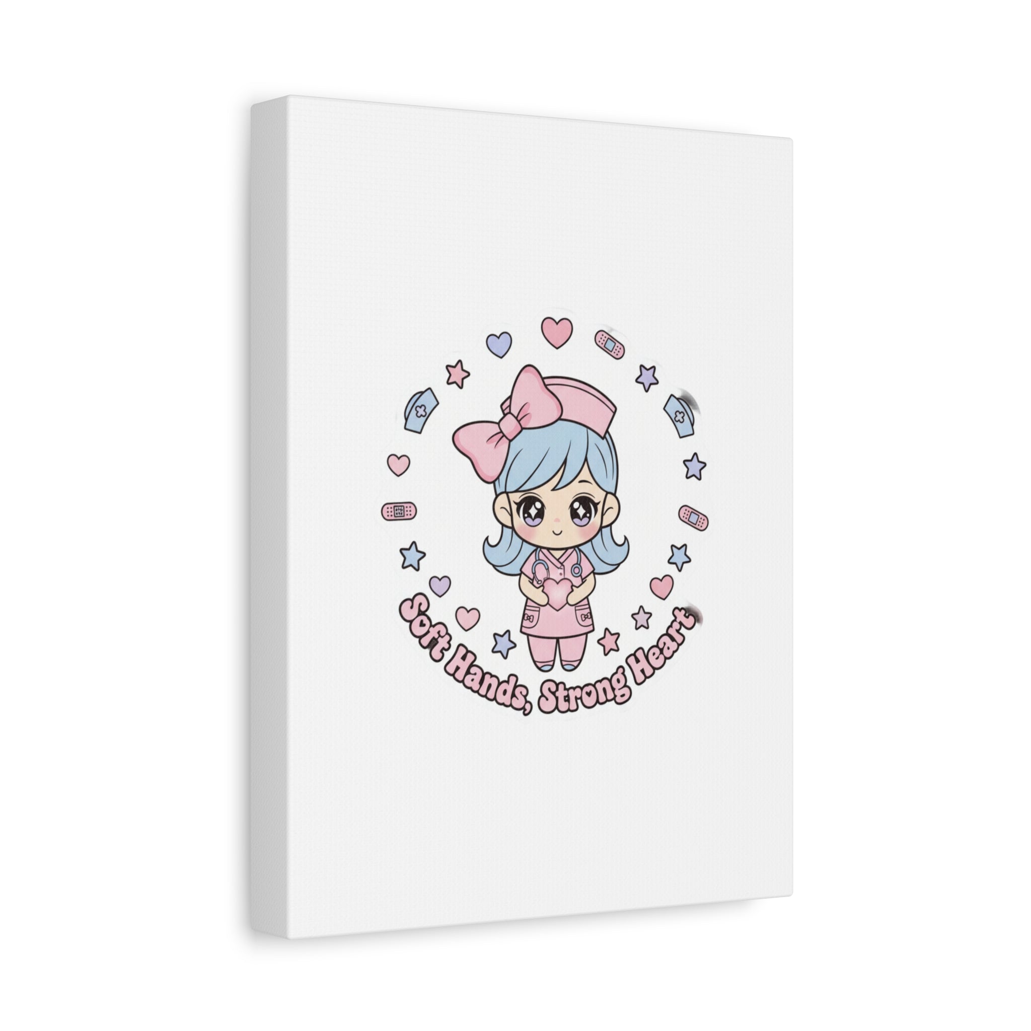 Cute Nurse Kawaii Graphic Canvas | Pastel Coquette Medical Art
