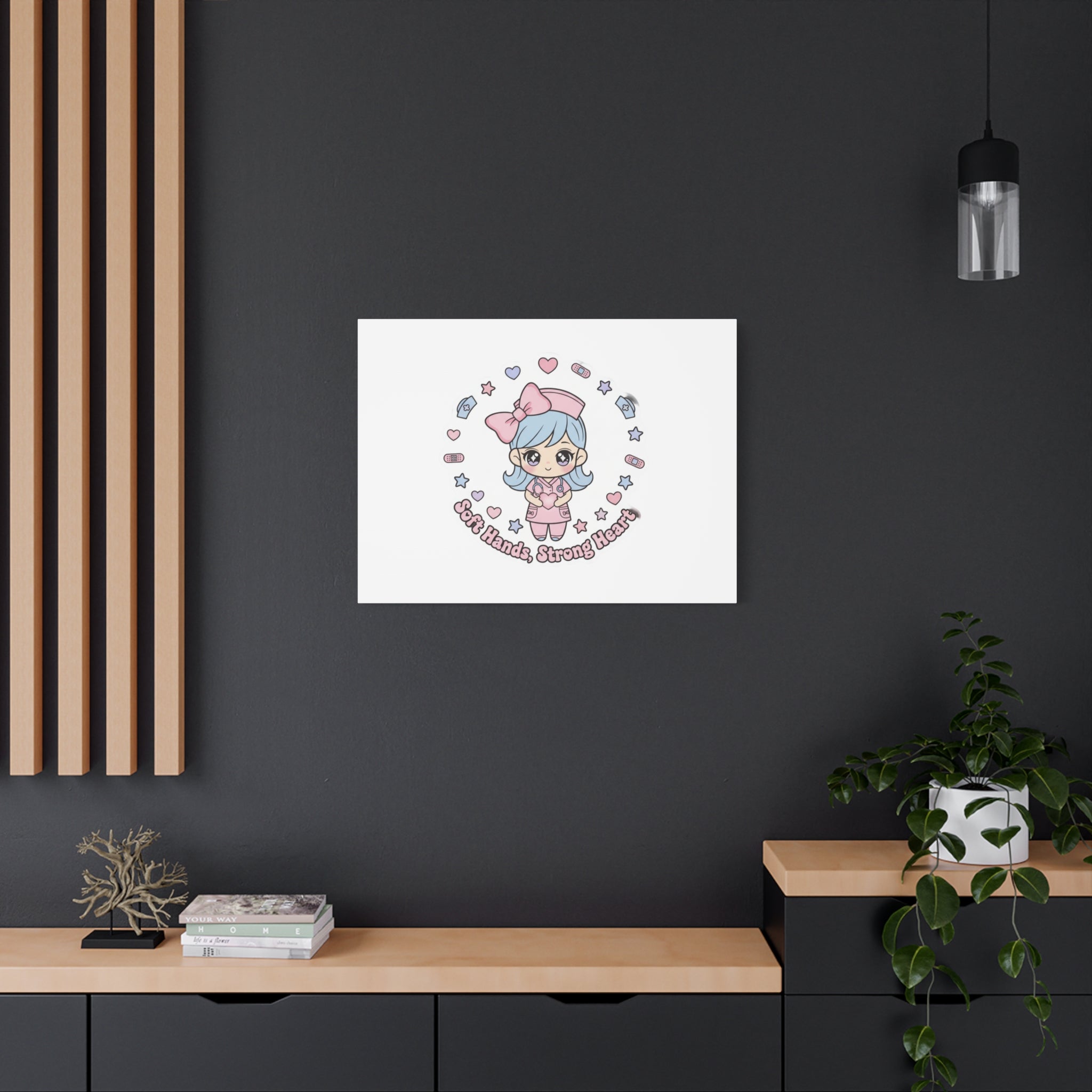 Cute Nurse Kawaii Graphic Canvas | Pastel Coquette Medical Art