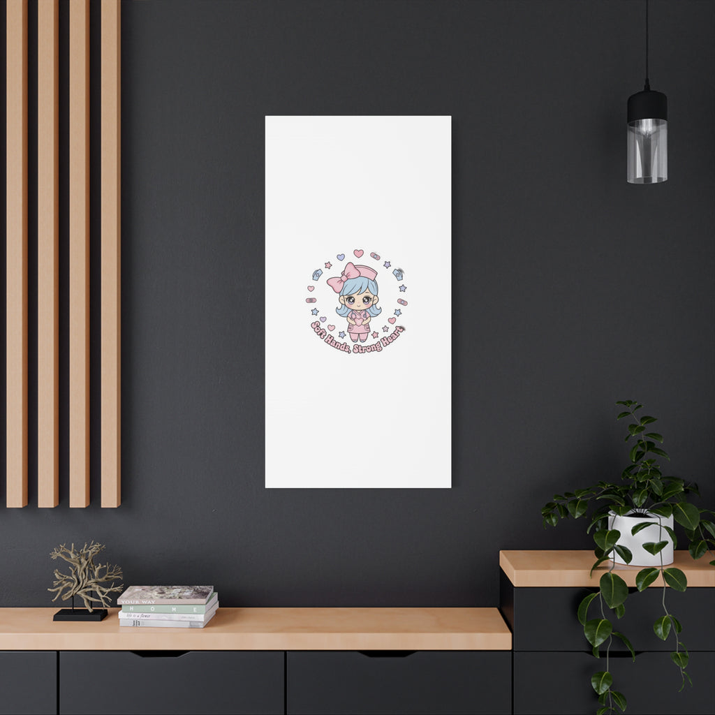 Cute Nurse Kawaii Graphic Canvas | Pastel Coquette Medical Art