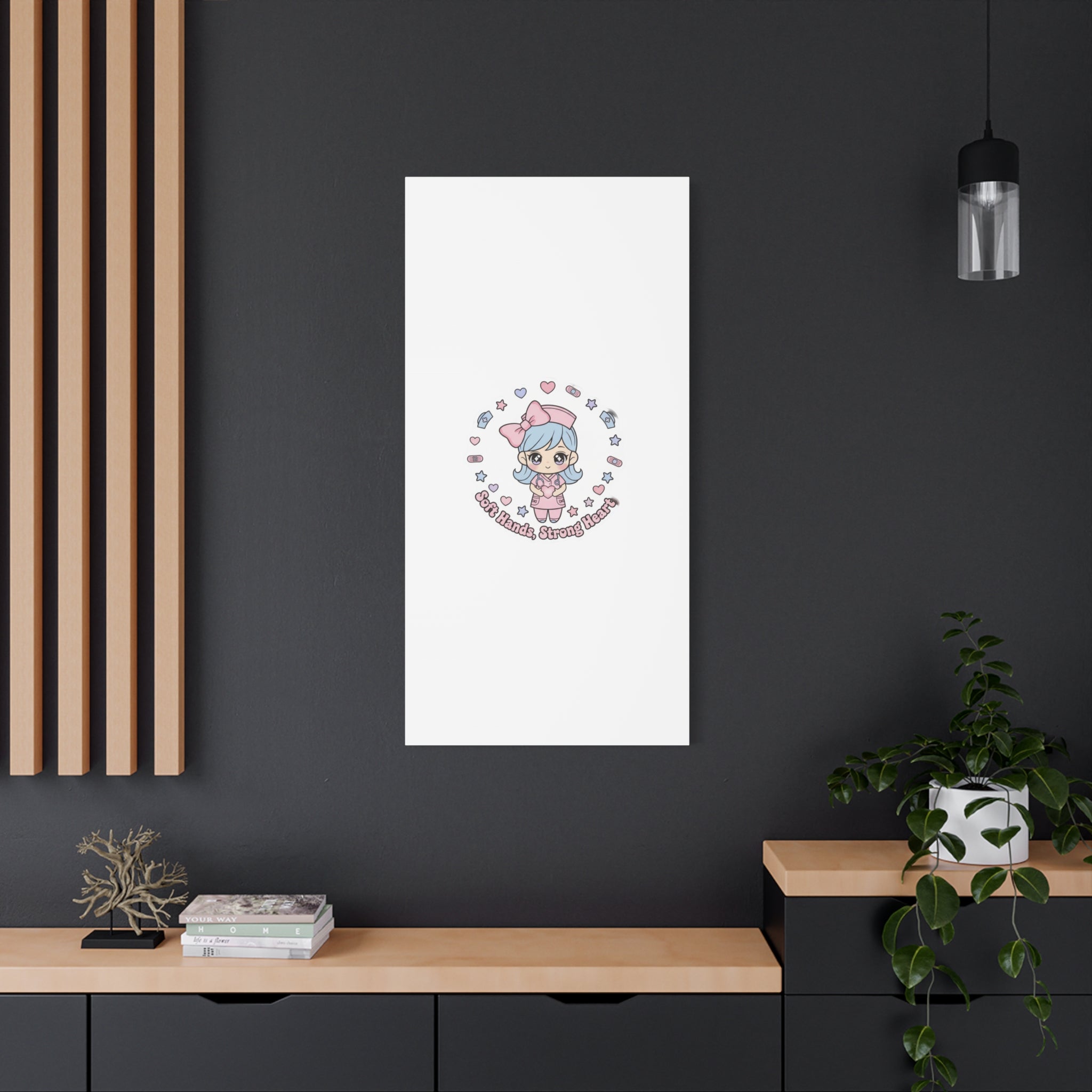 Cute Nurse Kawaii Graphic Canvas | Pastel Coquette Medical Art