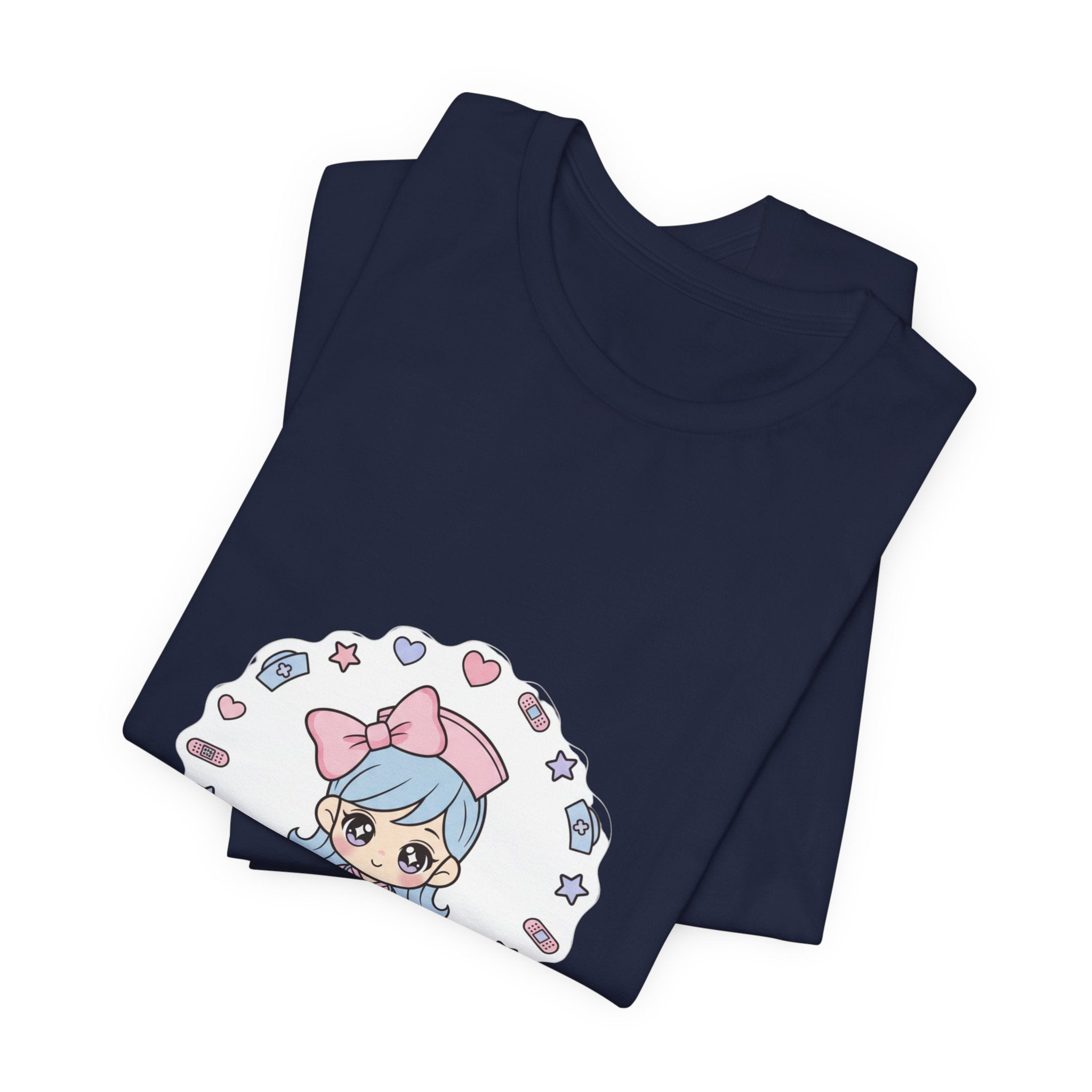 Cute Nurse Kawaii Graphic Tee | Pastel Coquette Medical Shirt