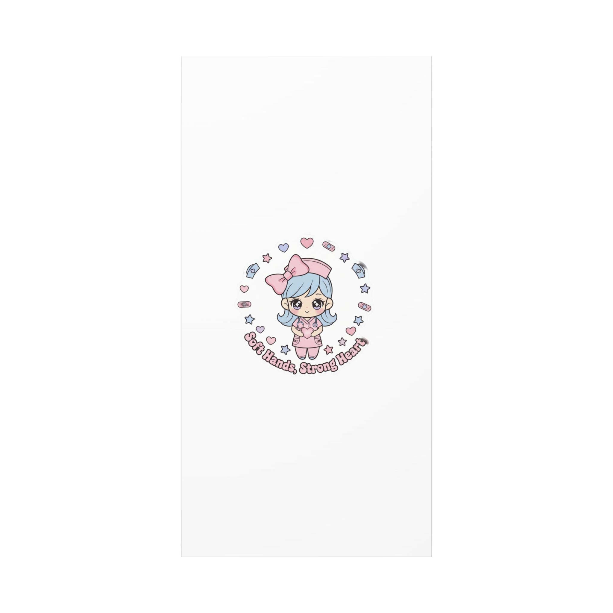 Cute Nurse Kawaii Graphic Canvas | Pastel Coquette Medical Art