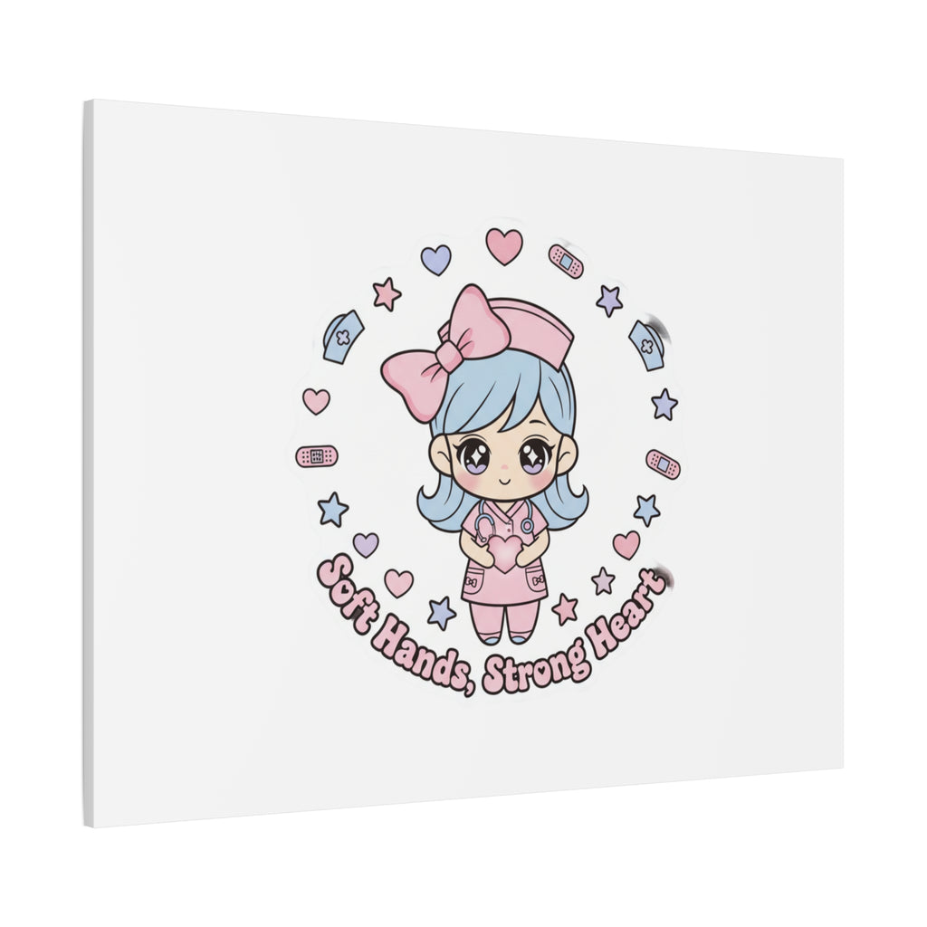 Cute Nurse Kawaii Graphic Canvas | Pastel Coquette Medical Art