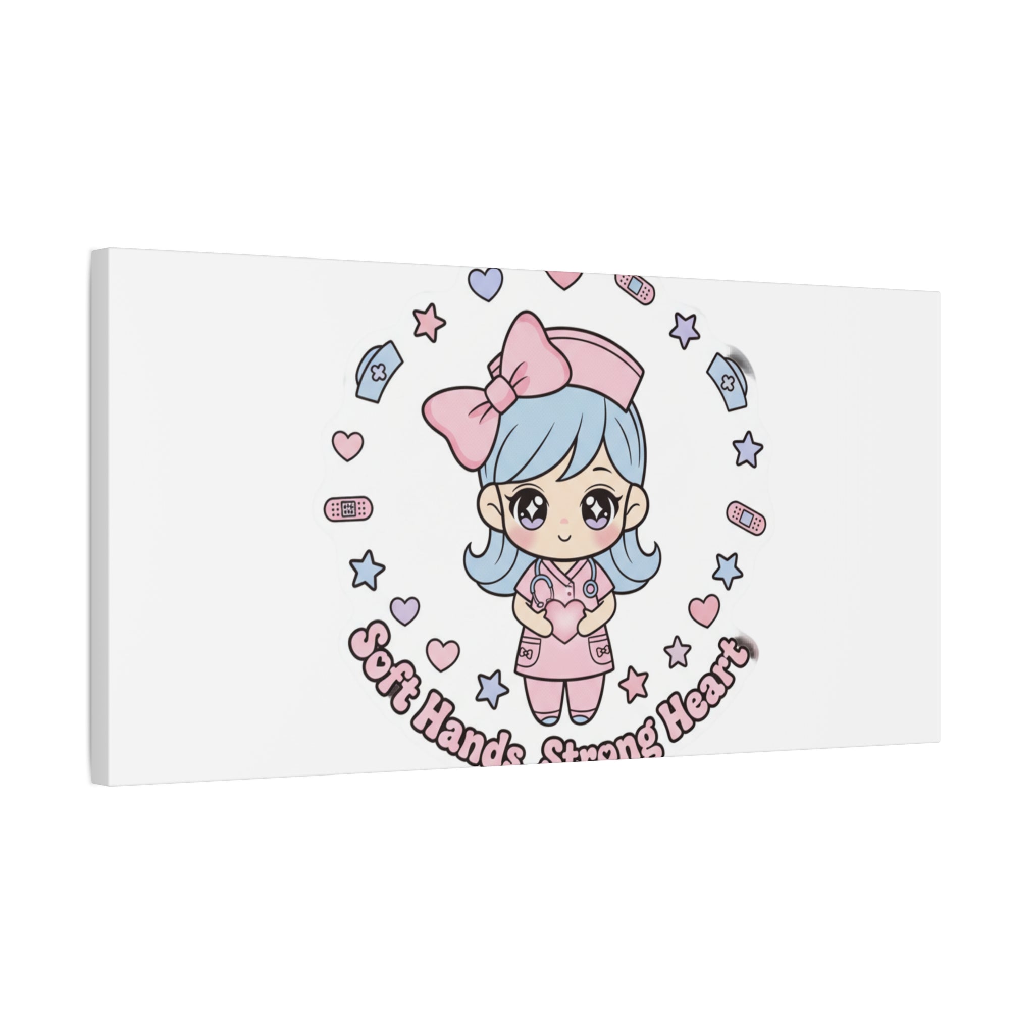 Cute Nurse Kawaii Graphic Canvas | Pastel Coquette Medical Art