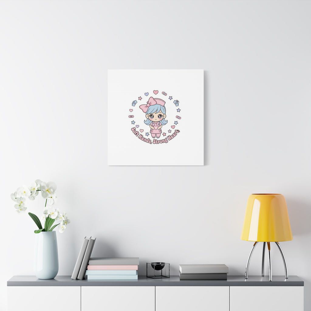Cute Nurse Kawaii Graphic Canvas | Pastel Coquette Medical Art