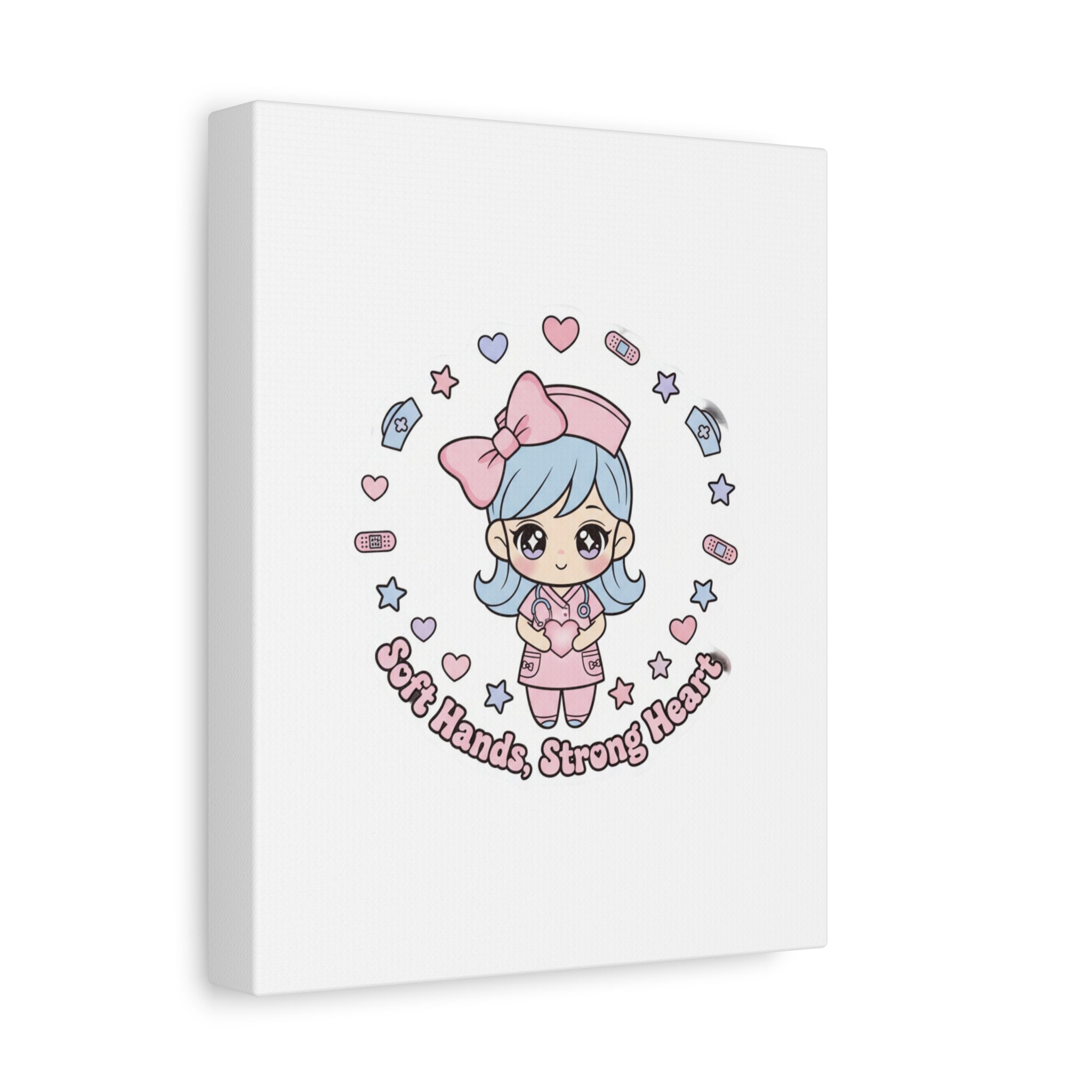 Cute Nurse Kawaii Graphic Canvas | Pastel Coquette Medical Art