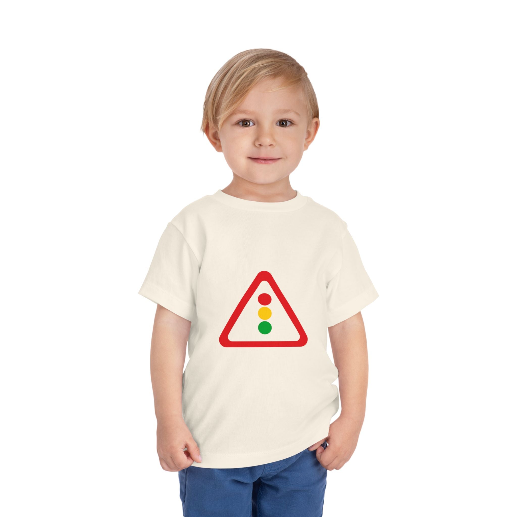 Toddler Tee — Traffic Light Triangle Graphic Kids Shirt