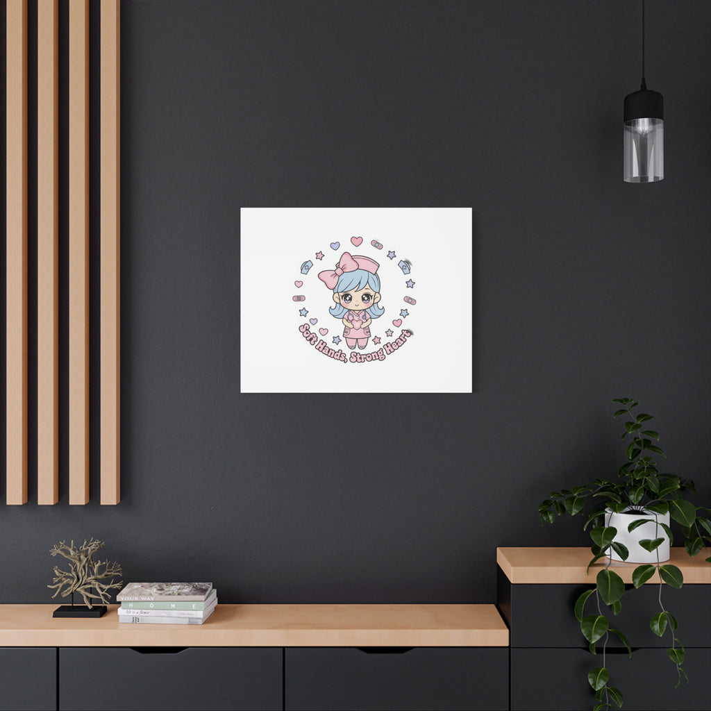Cute Nurse Kawaii Graphic Canvas | Pastel Coquette Medical Art