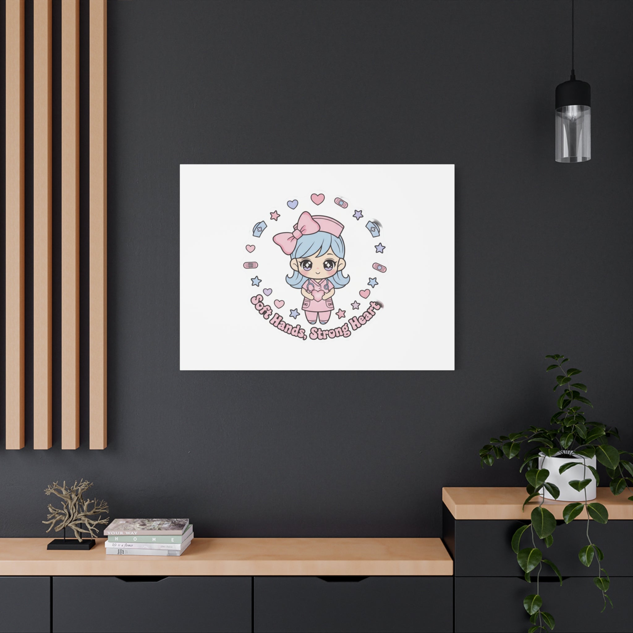 Cute Nurse Kawaii Graphic Canvas | Pastel Coquette Medical Art