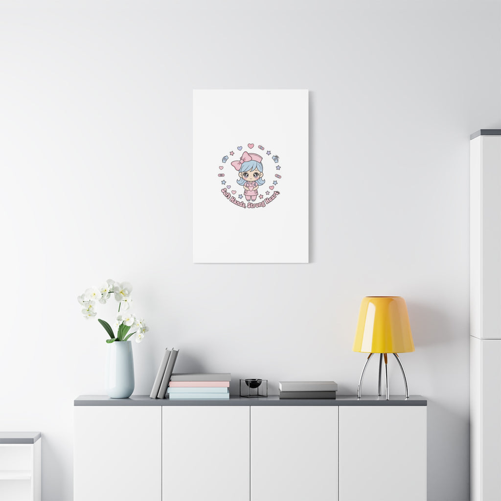 Cute Nurse Kawaii Graphic Canvas | Pastel Coquette Medical Art