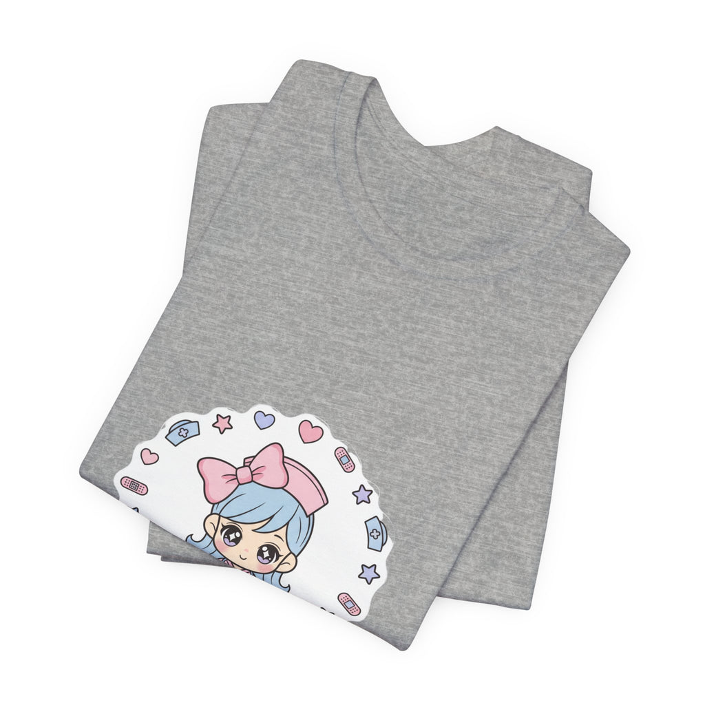 Cute Nurse Kawaii Graphic Tee | Pastel Coquette Medical Shirt