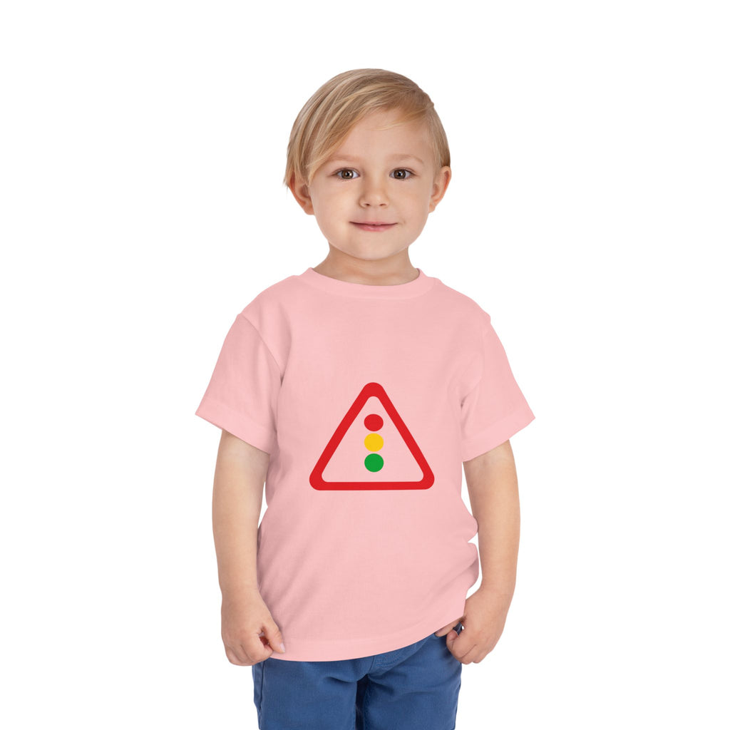 Toddler Tee — Traffic Light Triangle Graphic Kids Shirt