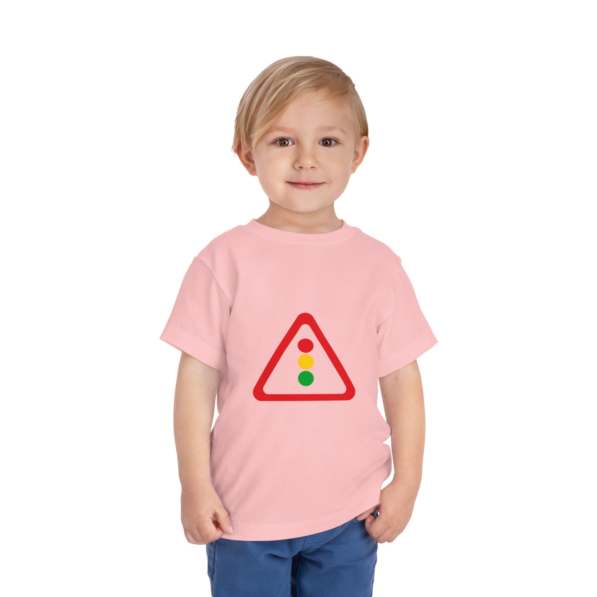 Toddler Tee — Traffic Light Triangle Graphic Kids Shirt