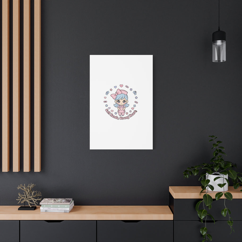 Cute Nurse Kawaii Graphic Canvas | Pastel Coquette Medical Art