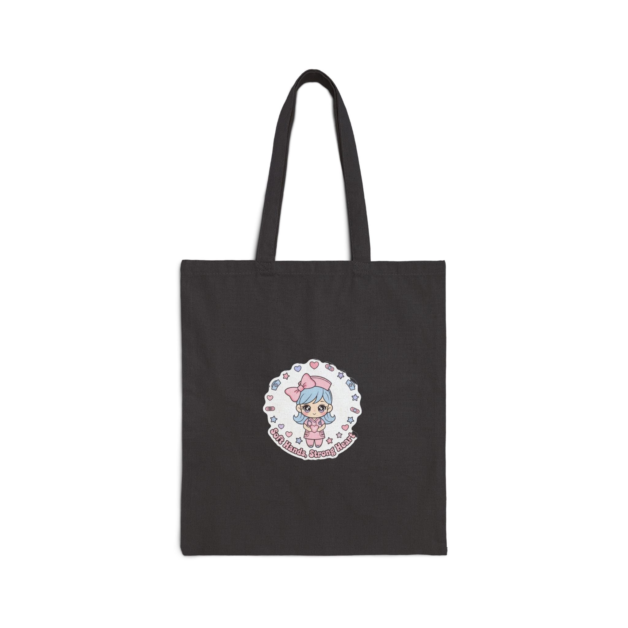 Kawaii Cute Nurse Illustration Tote | pastel healthcare design, coquette medical