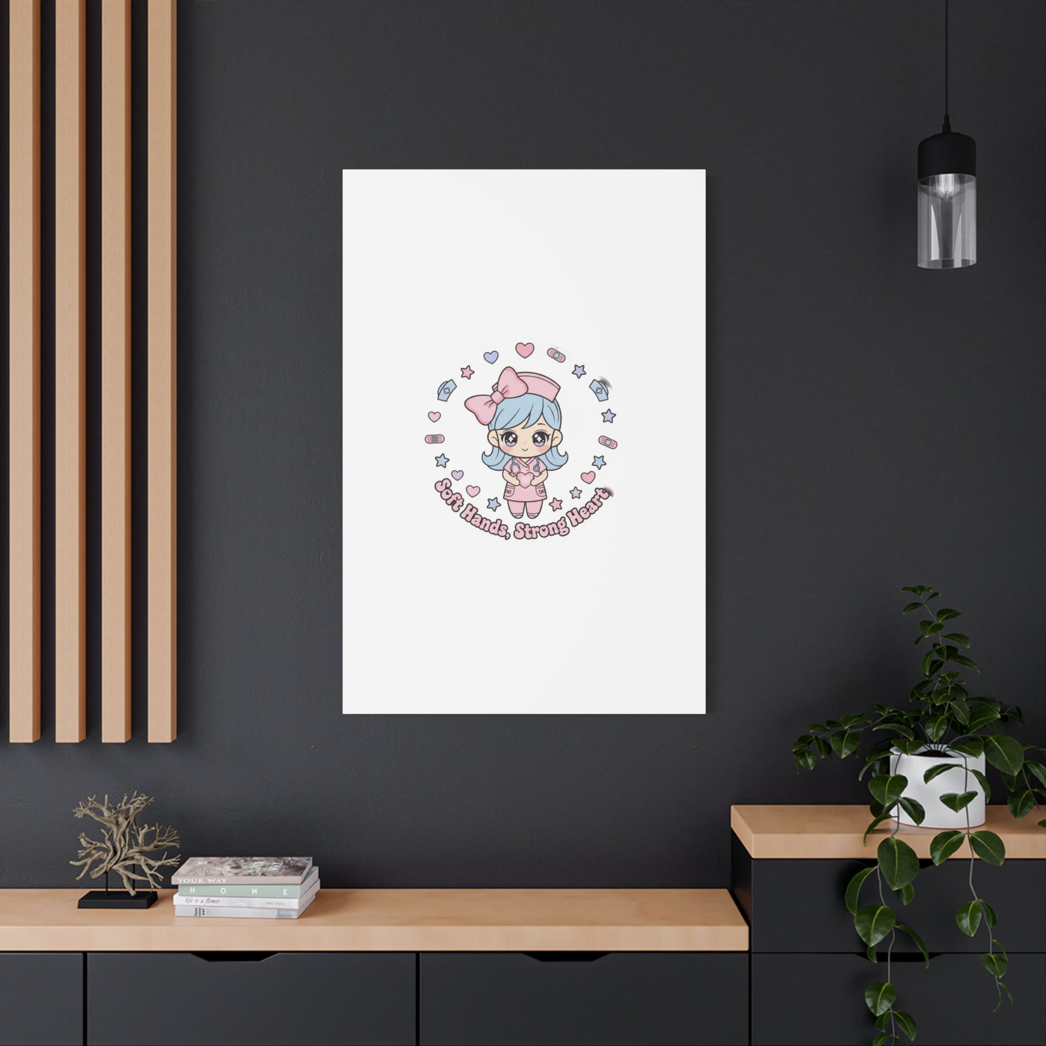 Cute Nurse Kawaii Graphic Canvas | Pastel Coquette Medical Art