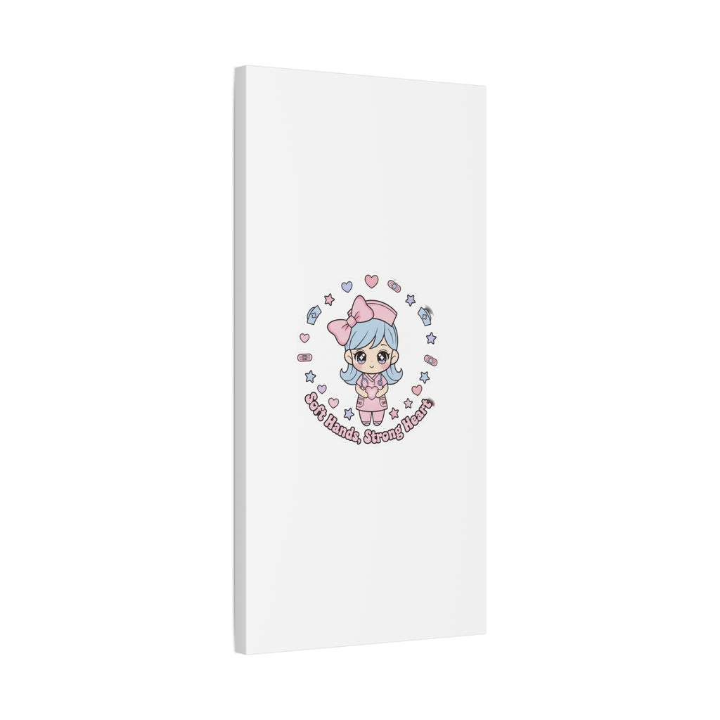 Cute Nurse Kawaii Graphic Canvas | Pastel Coquette Medical Art