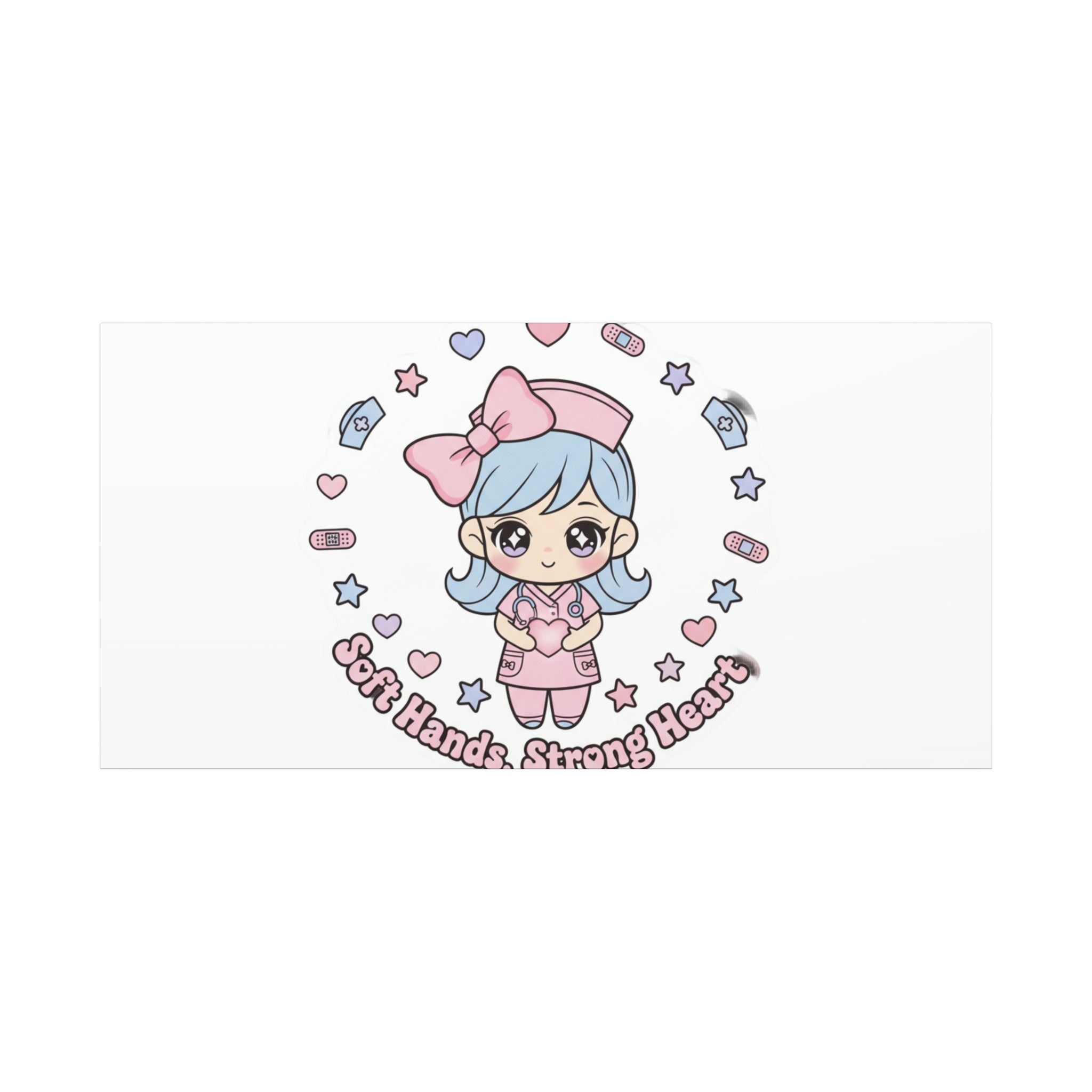 Cute Nurse Kawaii Graphic Canvas | Pastel Coquette Medical Art