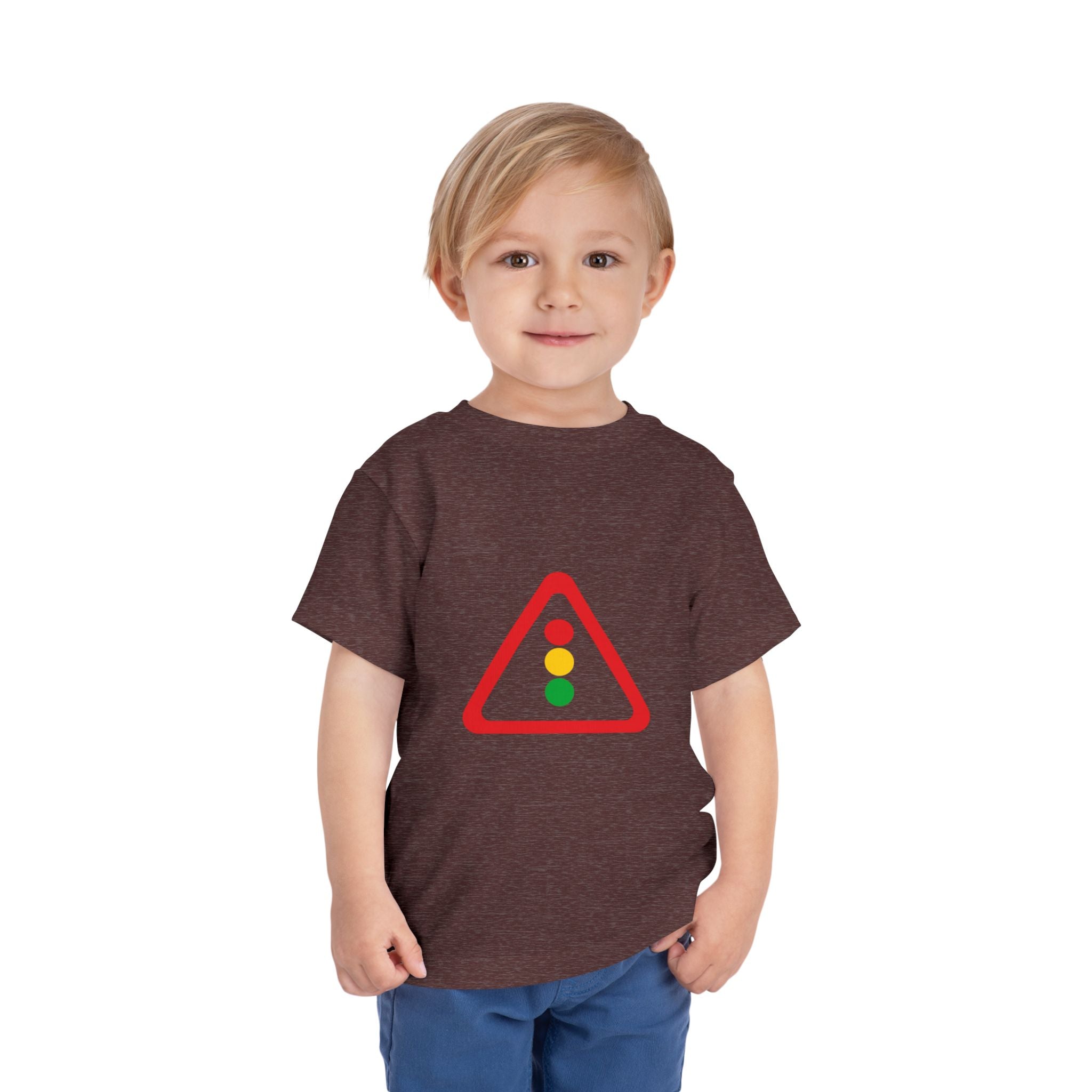 Toddler Tee — Traffic Light Triangle Graphic Kids Shirt