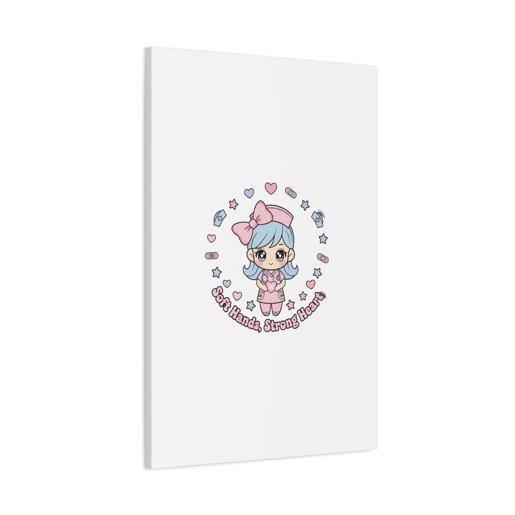Cute Nurse Kawaii Graphic Canvas | Pastel Coquette Medical Art