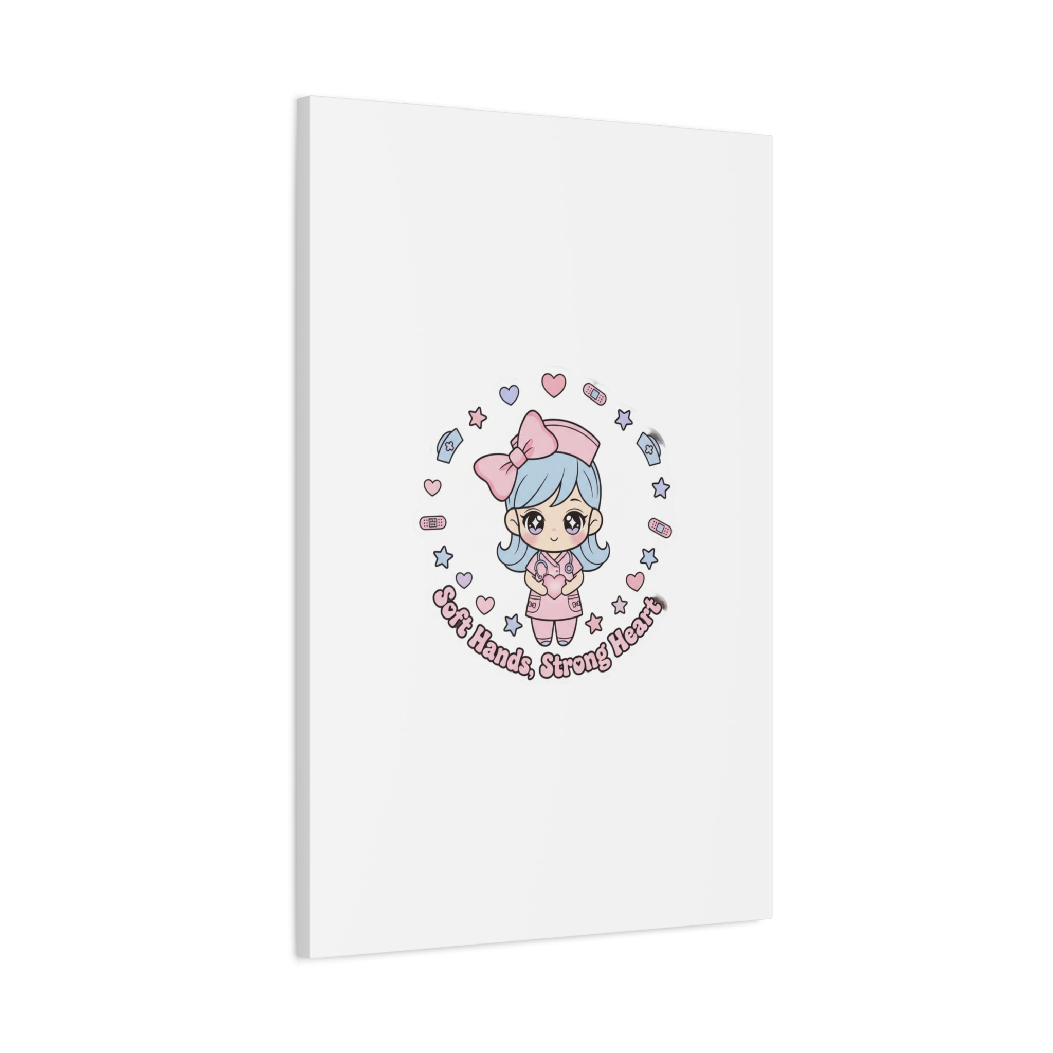 Cute Nurse Kawaii Graphic Canvas | Pastel Coquette Medical Art
