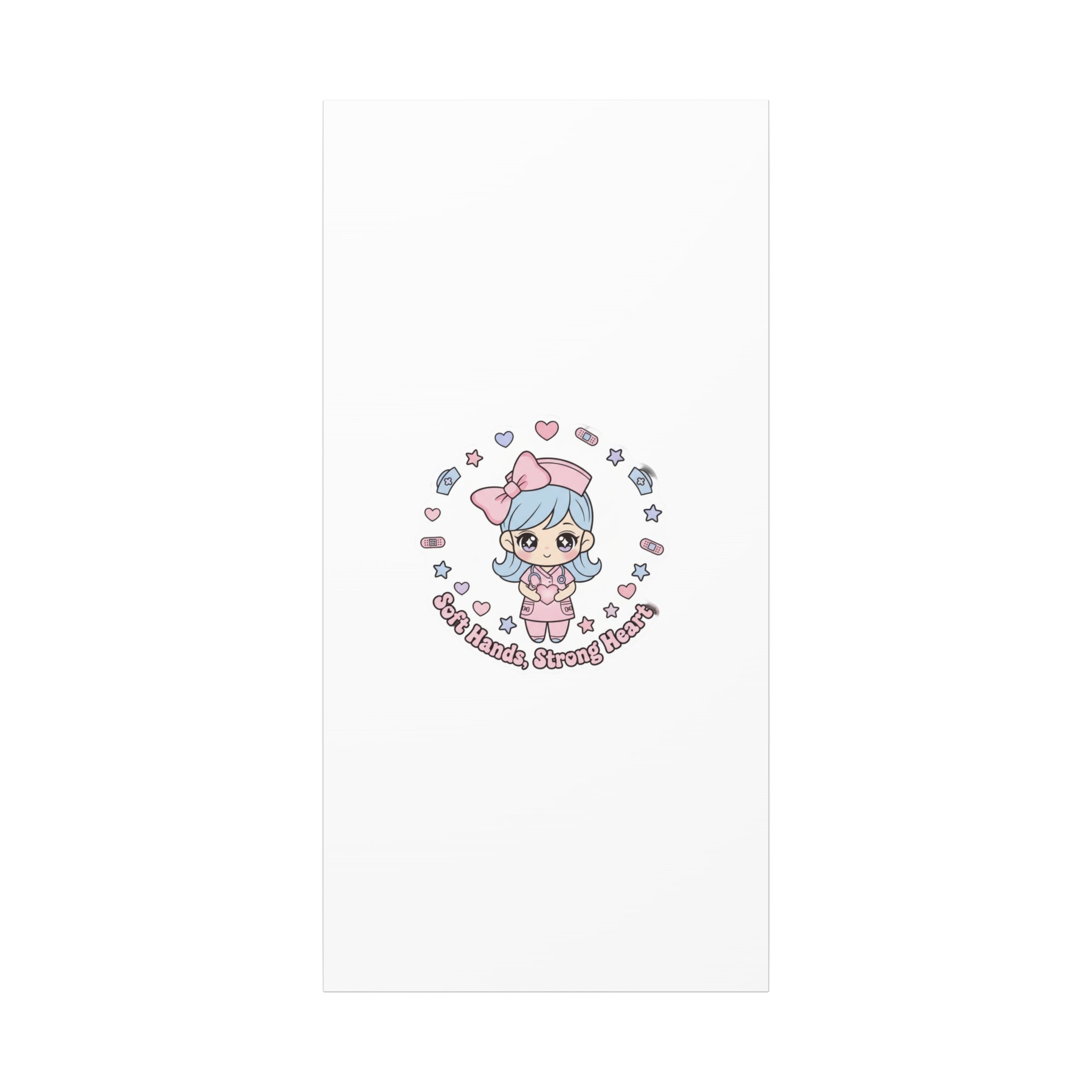 Cute Nurse Kawaii Graphic Canvas | Pastel Coquette Medical Art