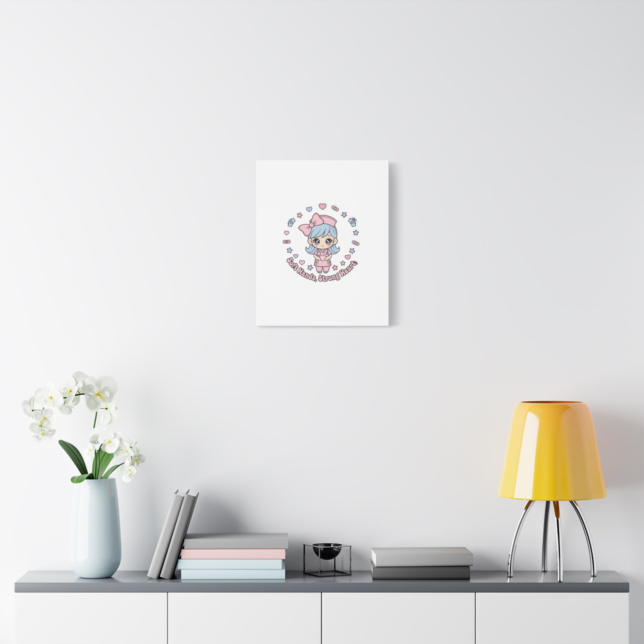Cute Nurse Kawaii Graphic Canvas | Pastel Coquette Medical Art