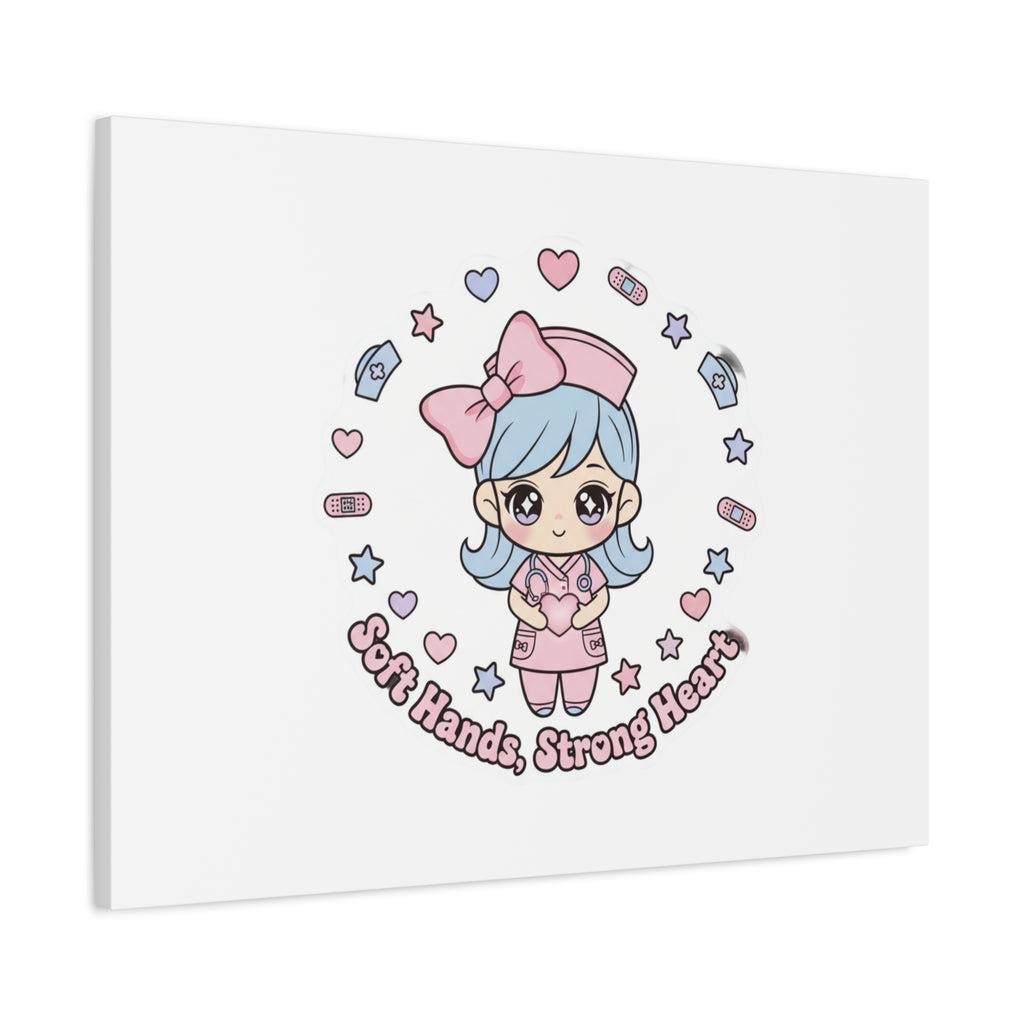 Cute Nurse Kawaii Graphic Canvas | Pastel Coquette Medical Art