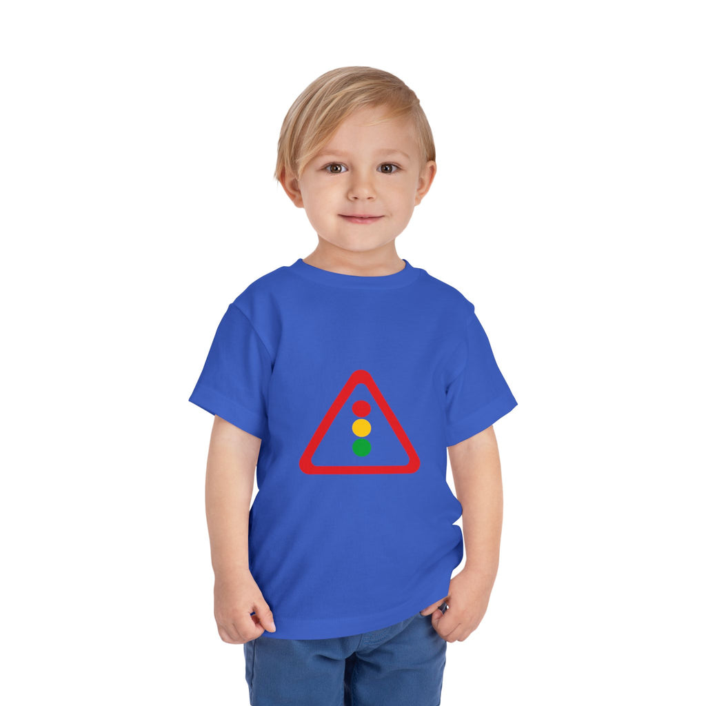 Toddler Tee — Traffic Light Triangle Graphic Kids Shirt