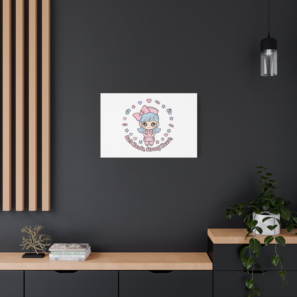 Cute Nurse Kawaii Graphic Canvas | Pastel Coquette Medical Art