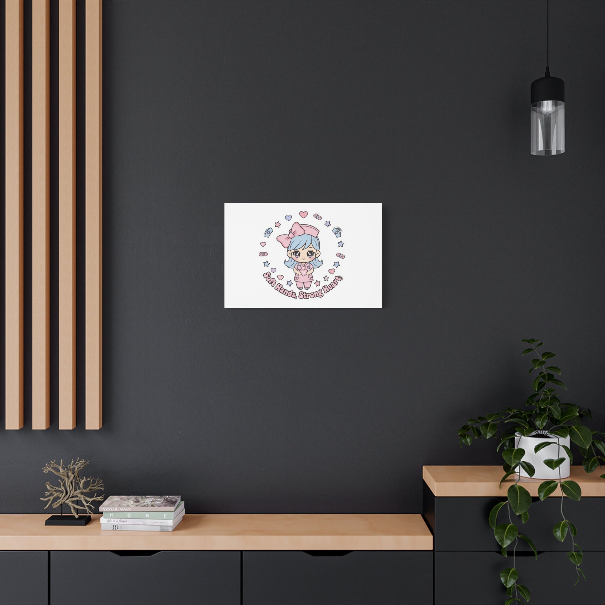 Cute Nurse Kawaii Graphic Canvas | Pastel Coquette Medical Art