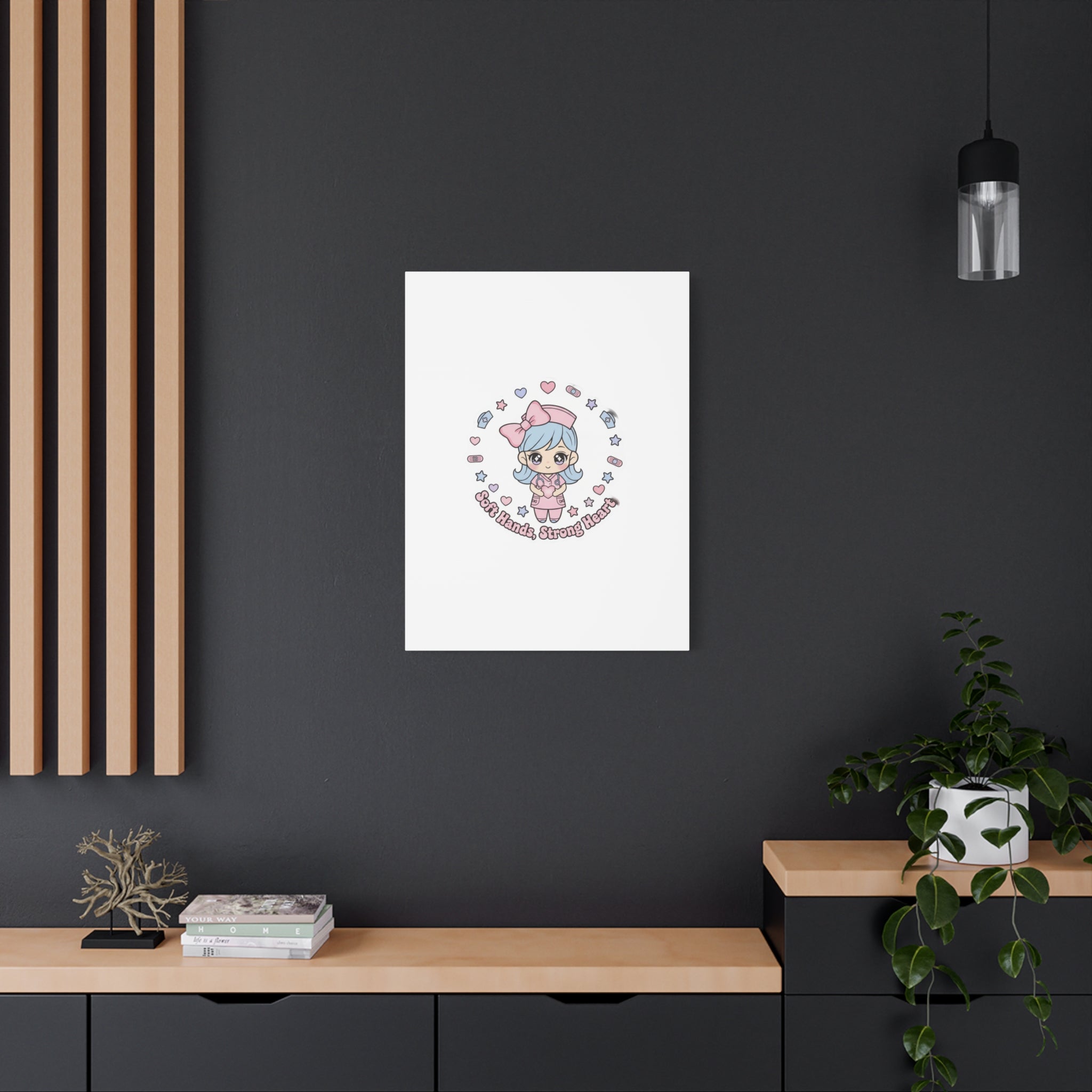 Cute Nurse Kawaii Graphic Canvas | Pastel Coquette Medical Art