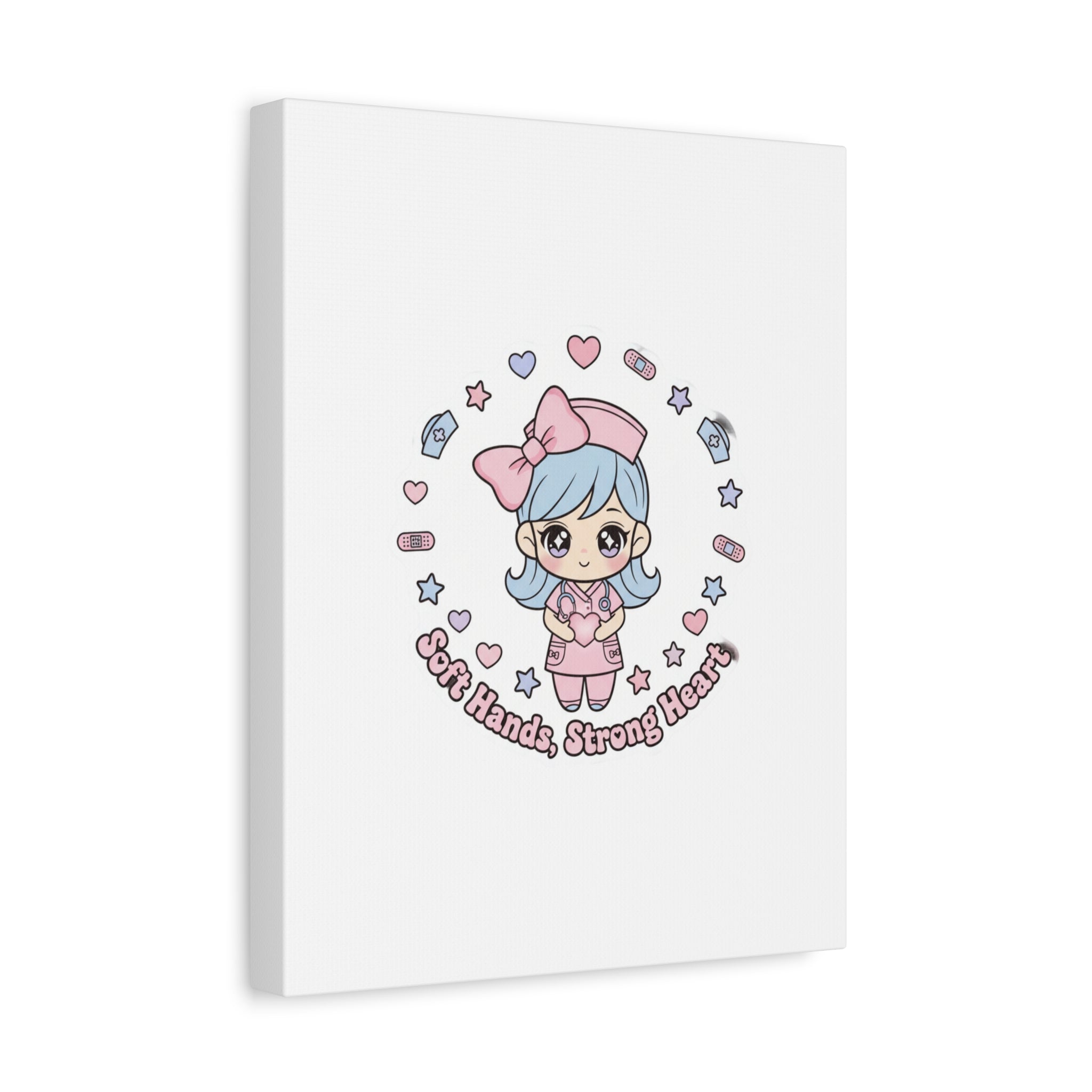 Cute Nurse Kawaii Graphic Canvas | Pastel Coquette Medical Art
