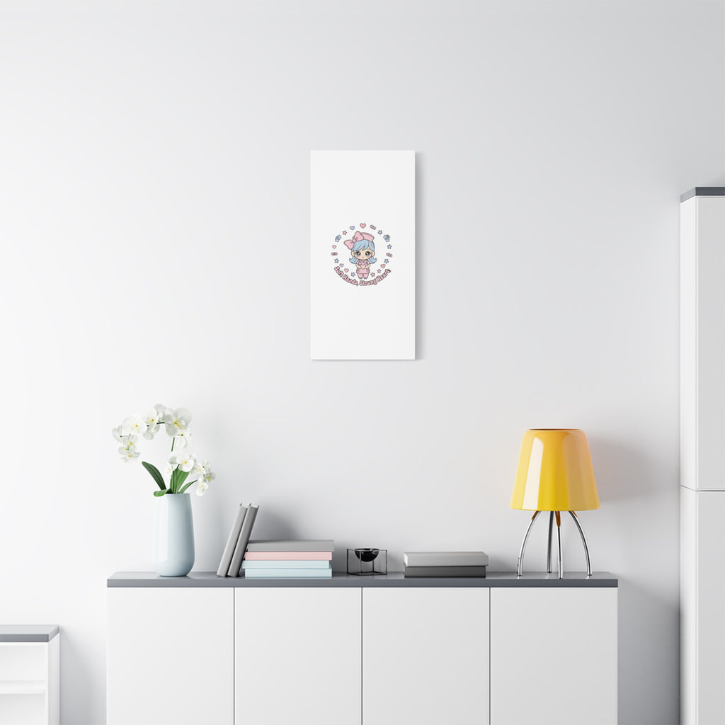 Cute Nurse Kawaii Graphic Canvas | Pastel Coquette Medical Art
