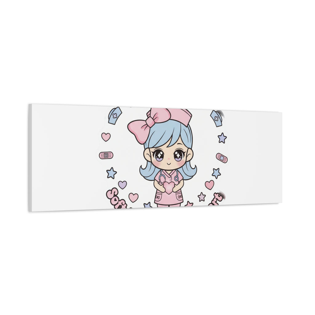 Cute Nurse Kawaii Graphic Canvas | Pastel Coquette Medical Art