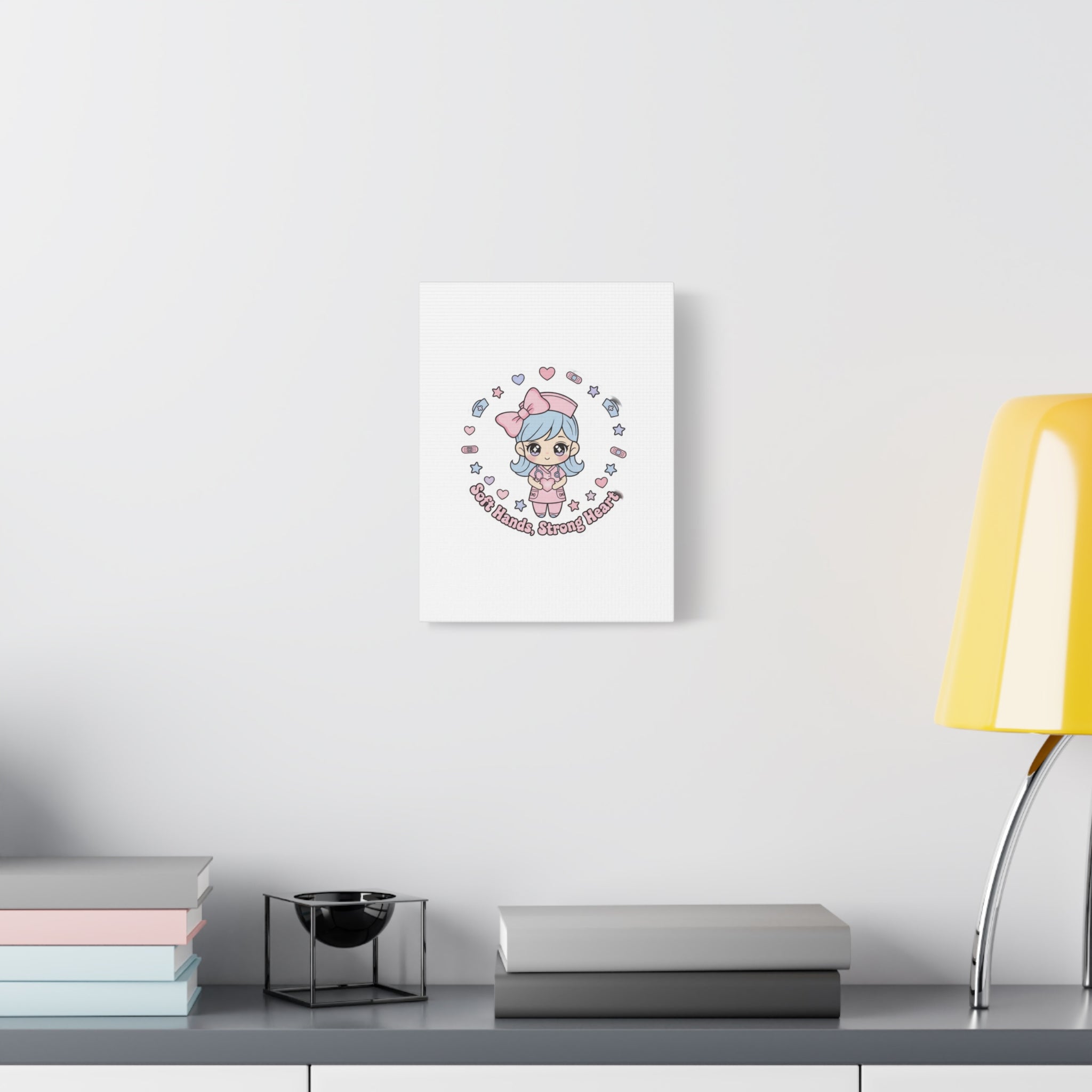 Cute Nurse Kawaii Graphic Canvas | Pastel Coquette Medical Art