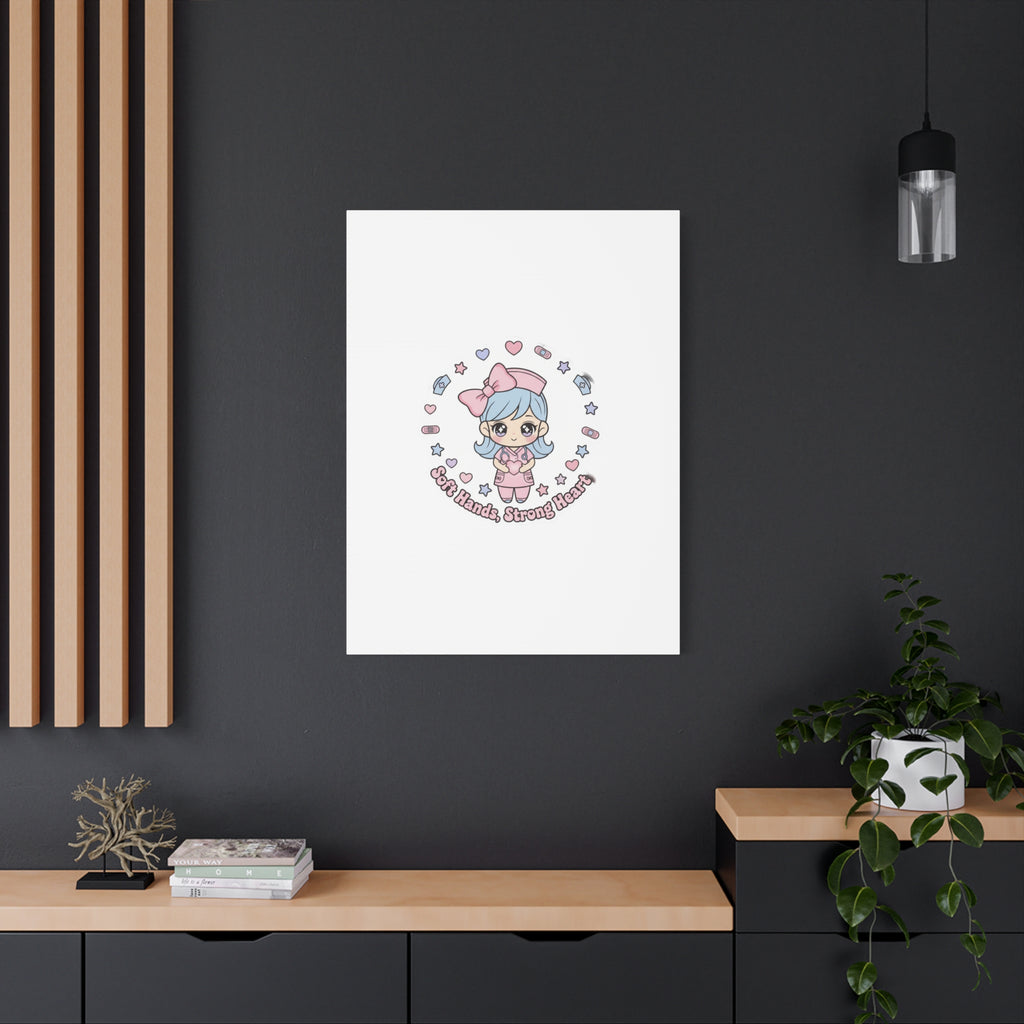 Cute Nurse Kawaii Graphic Canvas | Pastel Coquette Medical Art