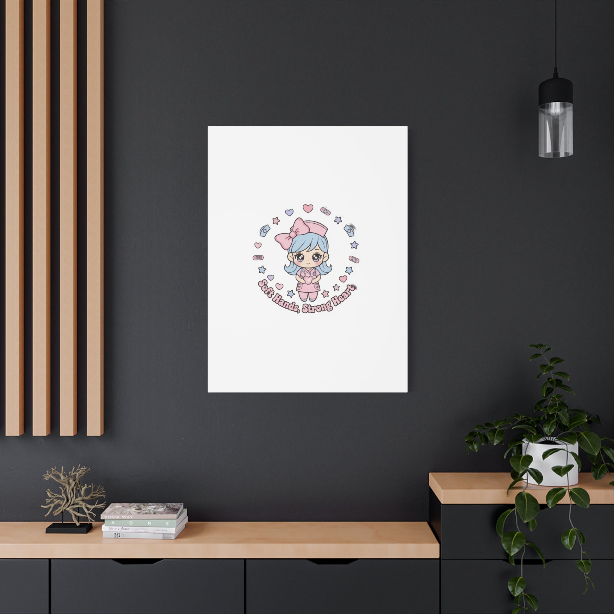 Cute Nurse Kawaii Graphic Canvas | Pastel Coquette Medical Art