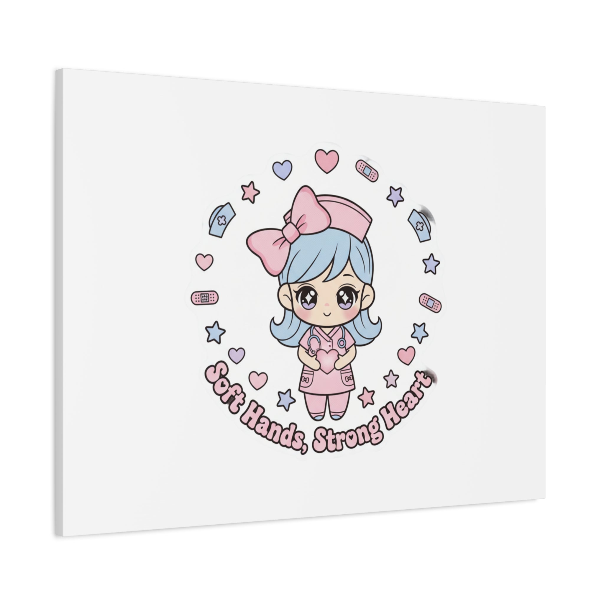 Cute Nurse Kawaii Graphic Canvas | Pastel Coquette Medical Art