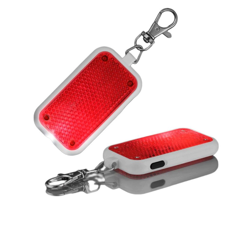 Red Personal Safety Emergency Keychain Set Flashlight Blinkers