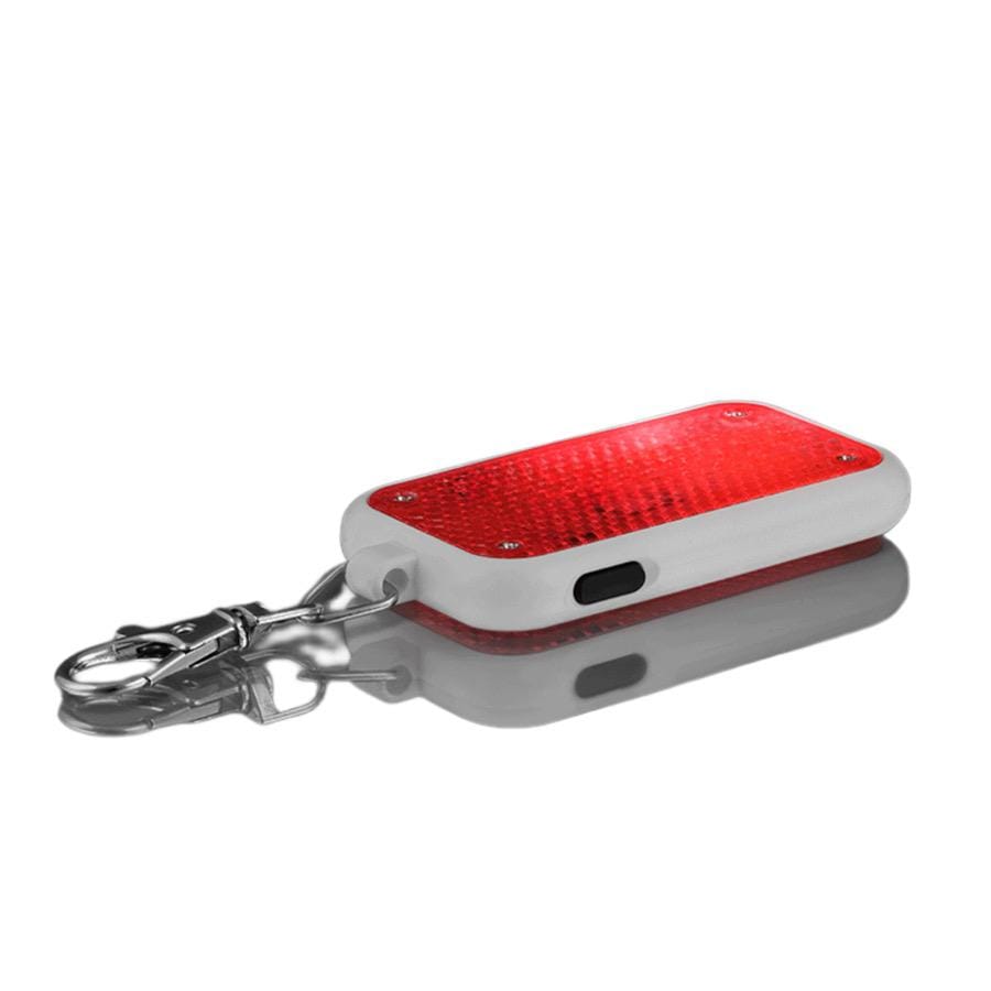 Red Personal Safety Emergency Keychain Set Flashlight Blinkers