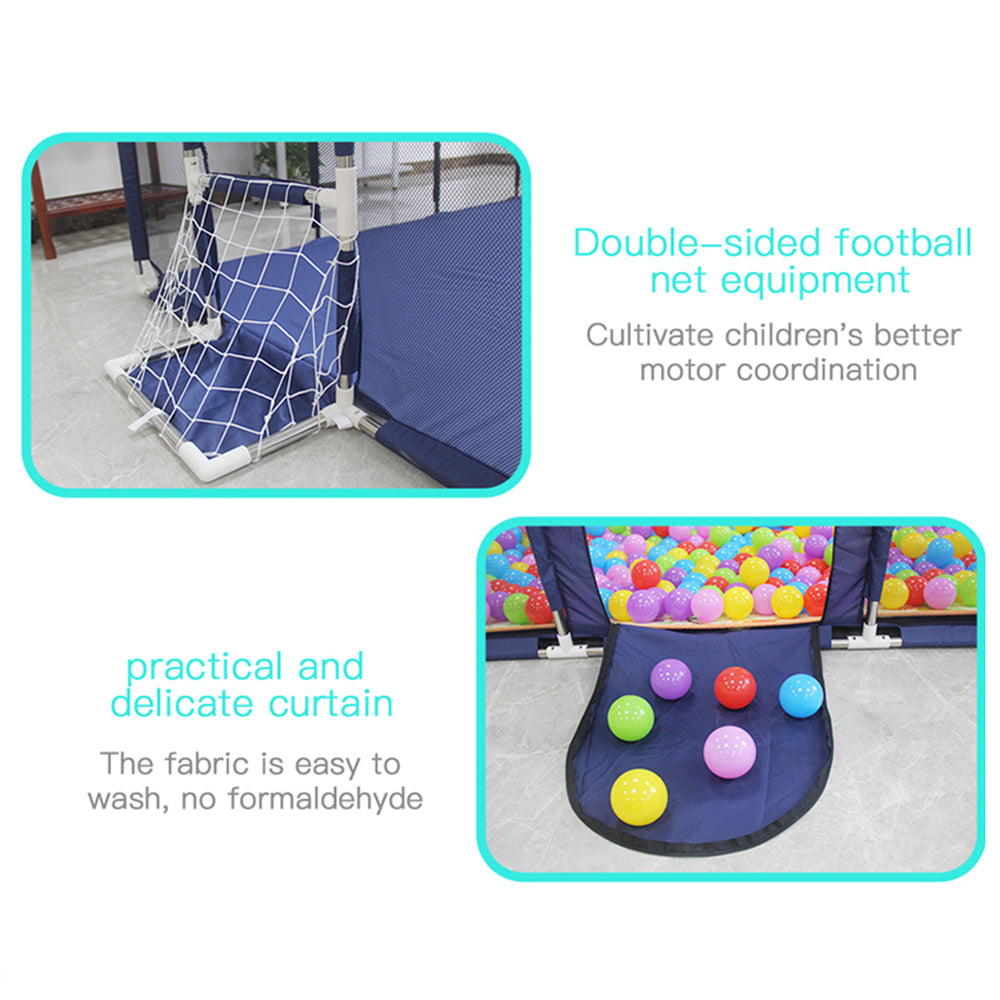 NNEDSZ Baby Playpen Child Play Mat Interactive Safety Gate Slide Fence Game 12 Panels
