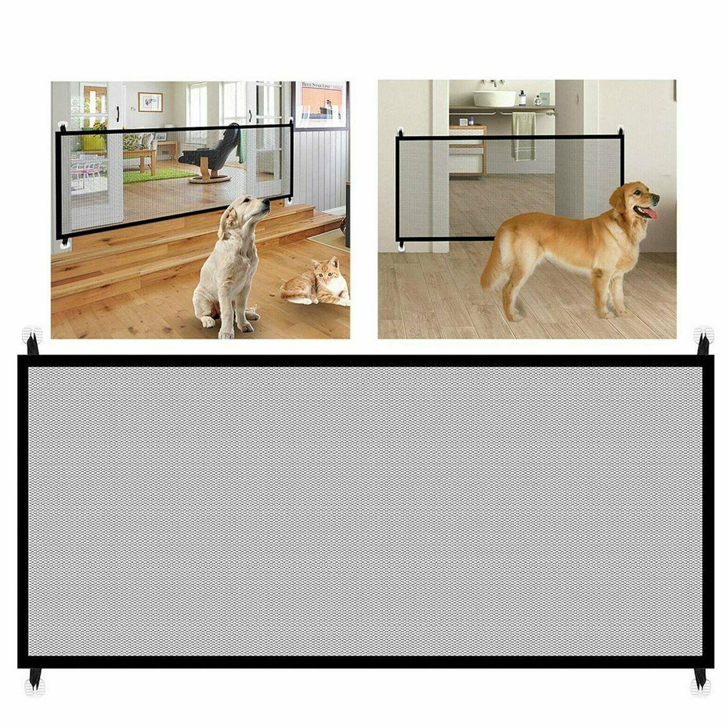 Portable Mesh Safety Gate For Pets - Secure And Stylish Pet Enclosure